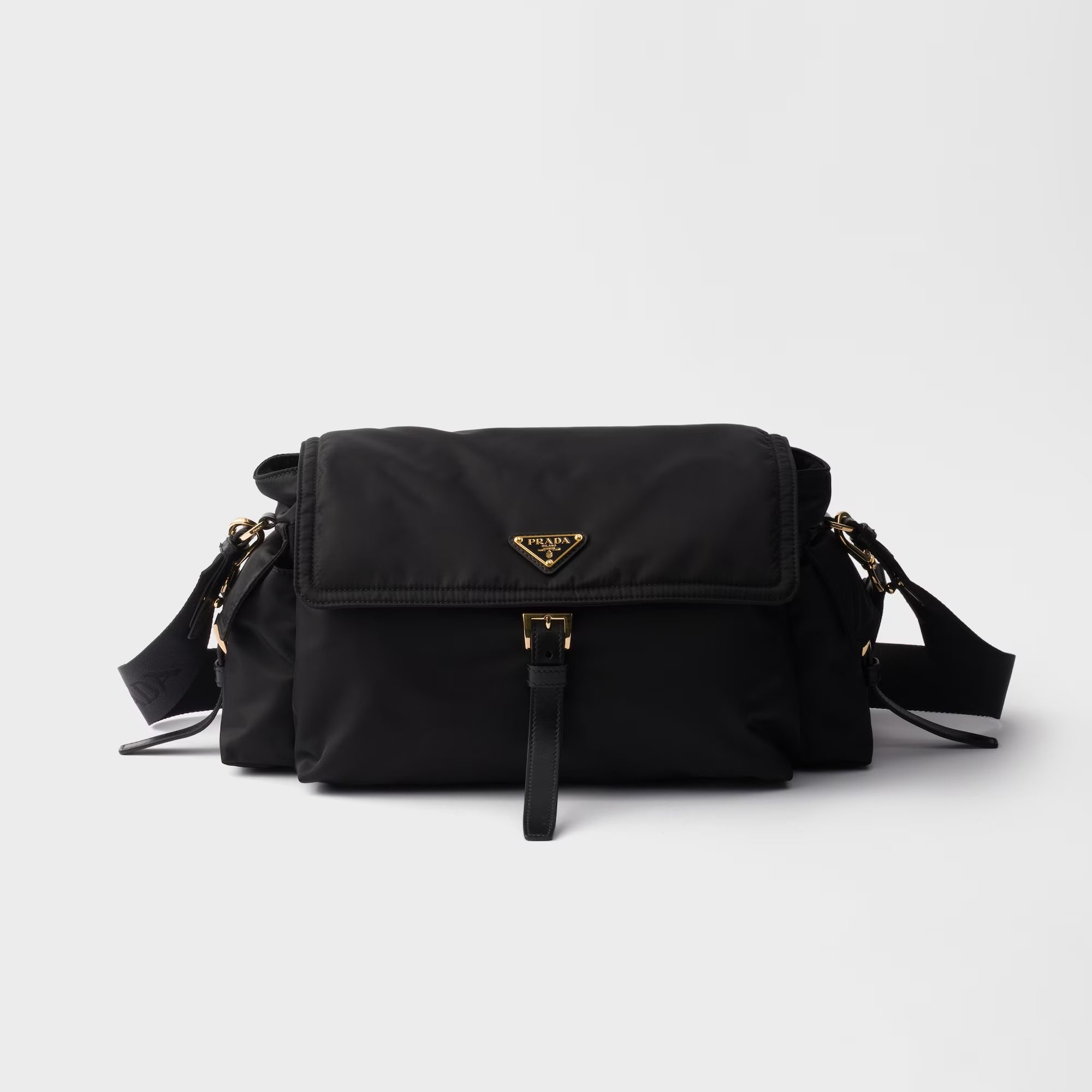 1DA0313-086 [PRADA] Explore Large Re-Nylon Shoulder Bag with Flap Black #1BD391_RDLN_F0002_V_NOO (BR)