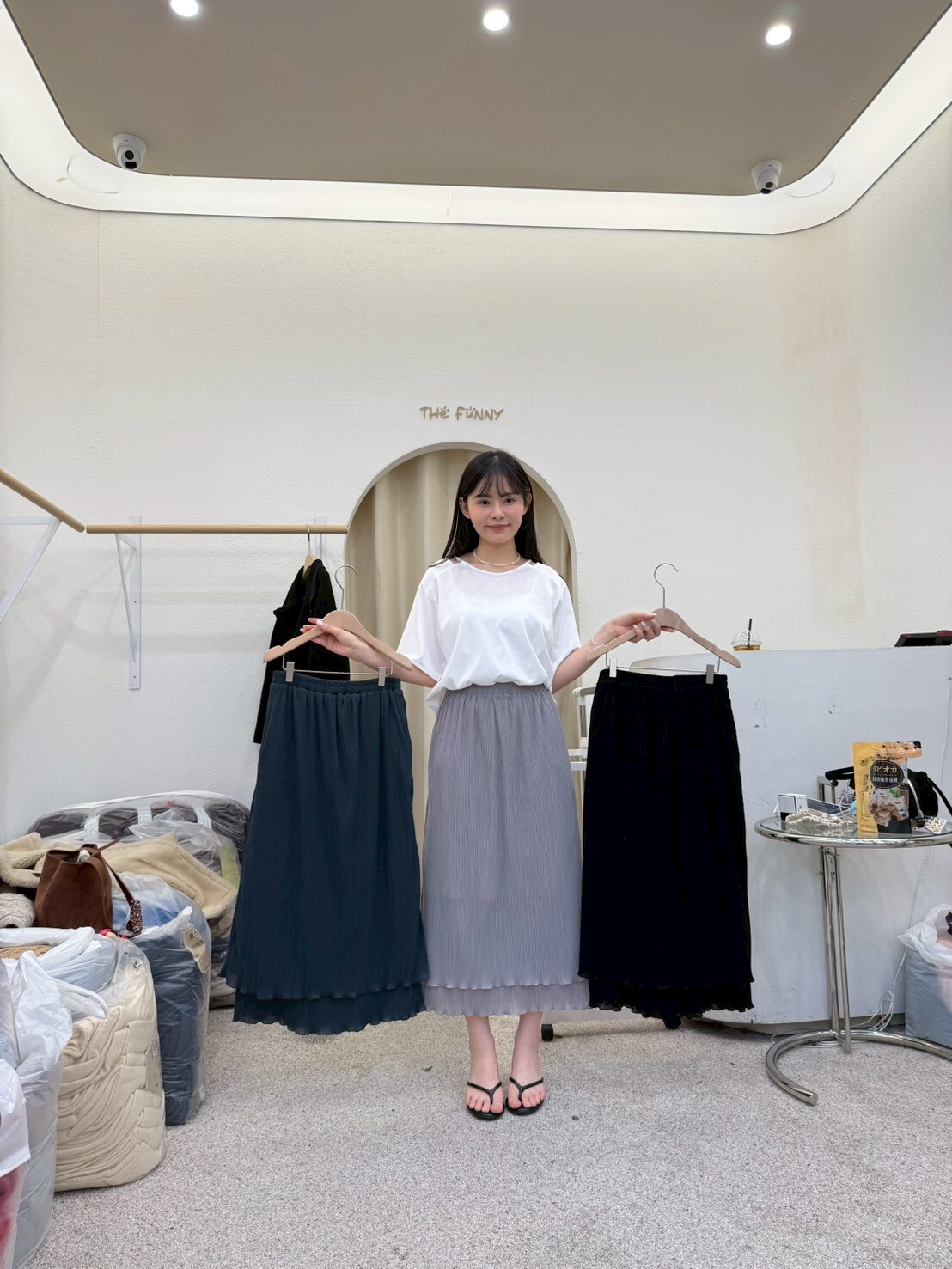 FP6041 雙層芭蕾風木耳邊長裙