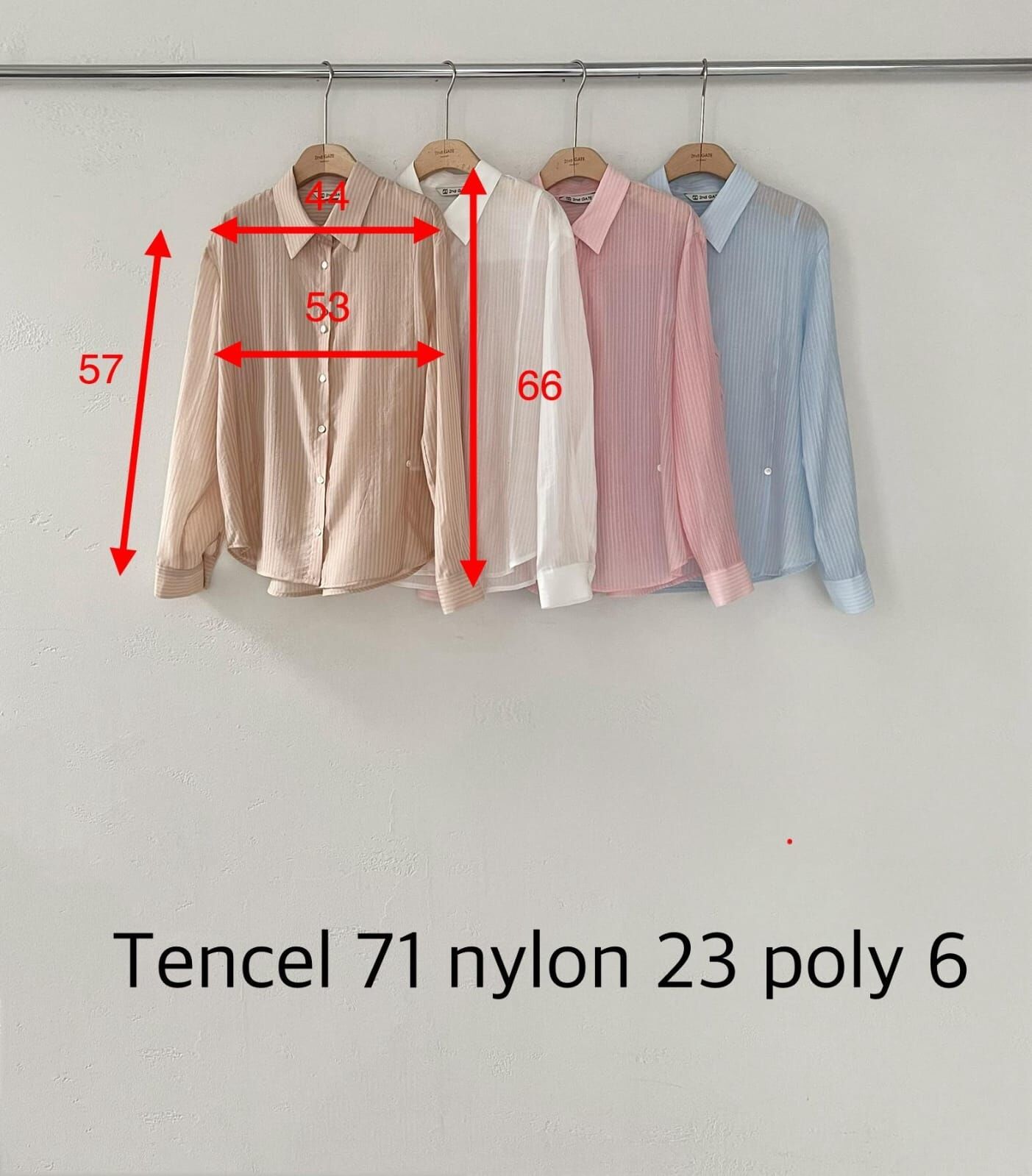 SG6045 多款造型透膚暗條紋防曬恤衫