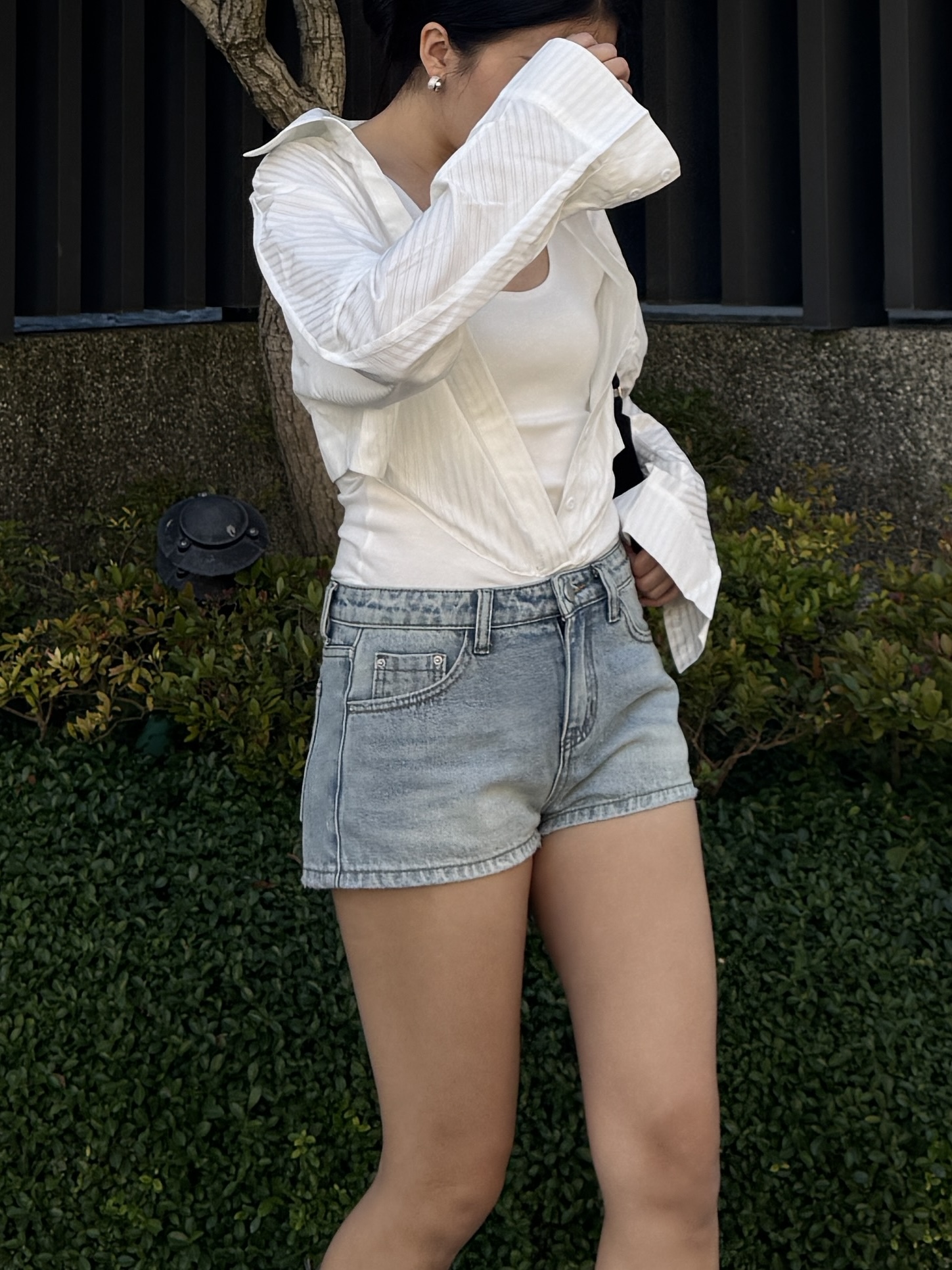 美式復古中低腰牛仔短褲🗽.