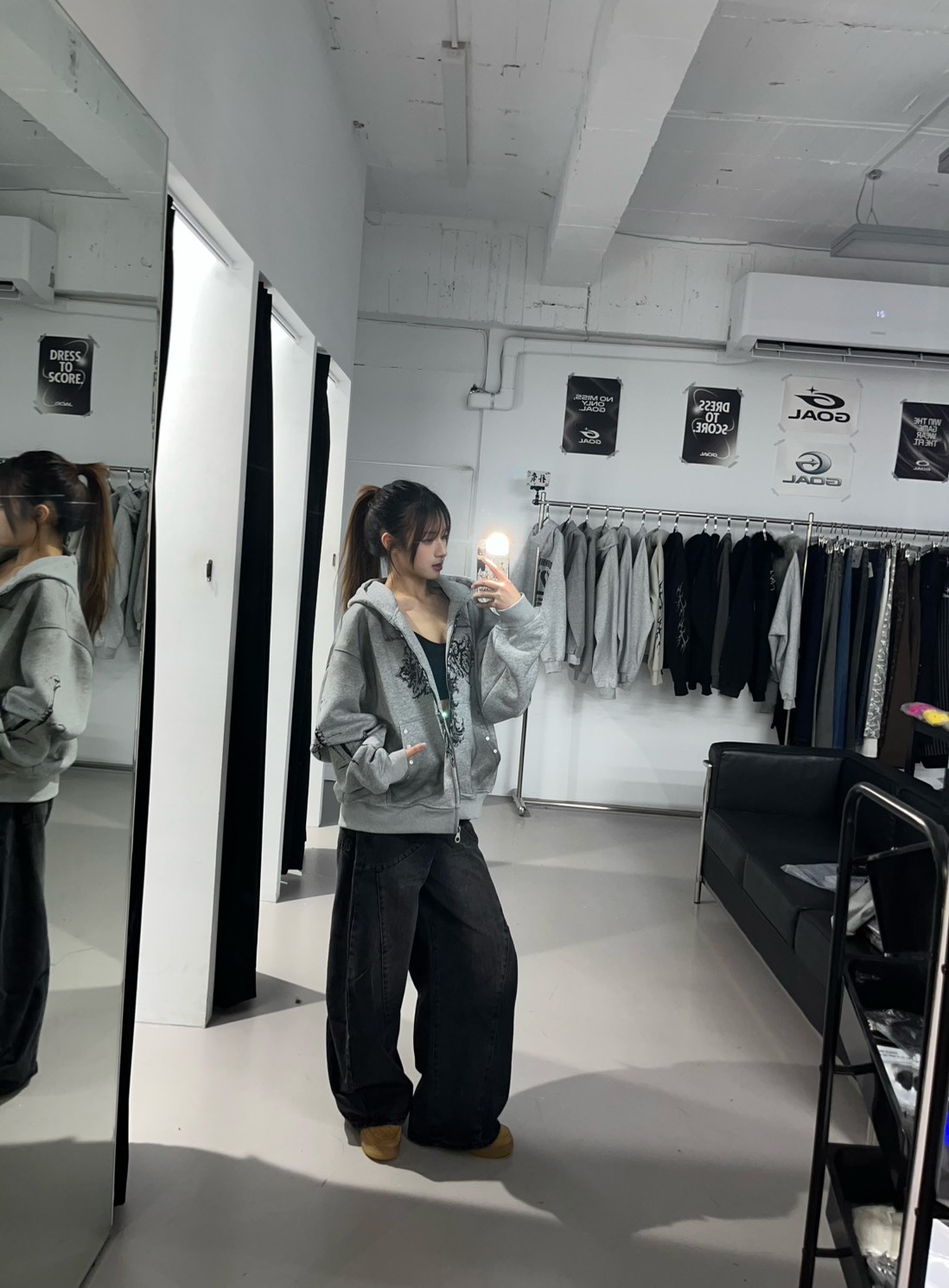 (GOAL)美式重磅十字架連帽外套 SV 5675