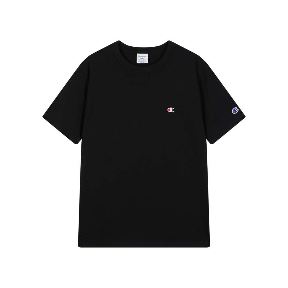 男女款- AUTHENTIC 刺繡小LOGO短袖棉質T恤- 黑色（U6ASSSU545M201）