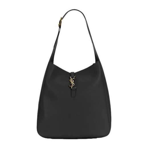 1DA0313-090 [SAINT LAURENT] Le 5 À 7 Logo Plaque Large Shoulder Bag Black #850545AAAUQ/1000 (BR)