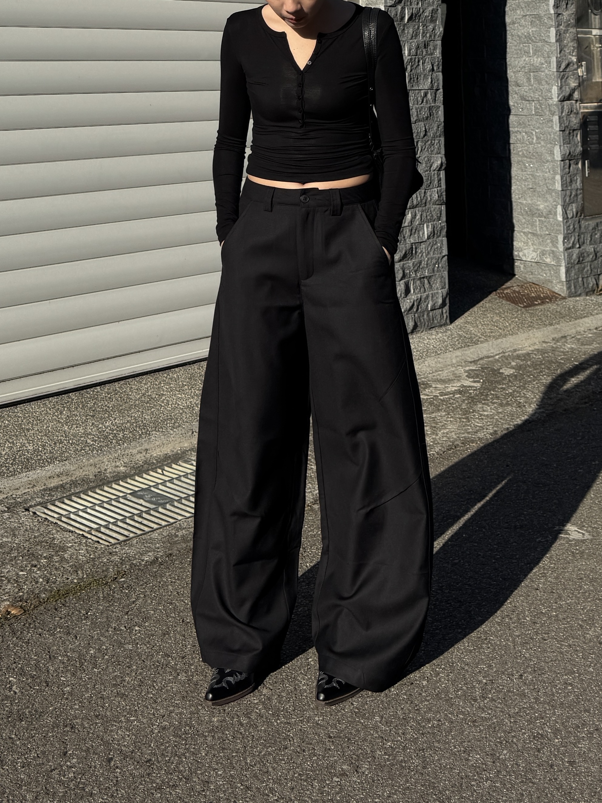 高級感📃歐美褶皺廓形西裝褲(2色)