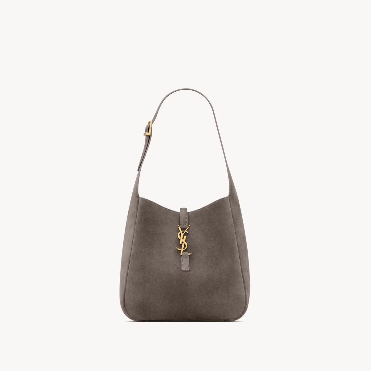 1DA0313-093 [SAINT LAURENT] Le 5 À 7 Supple Small in Suede Grey #8505331U80W1997 (BR)