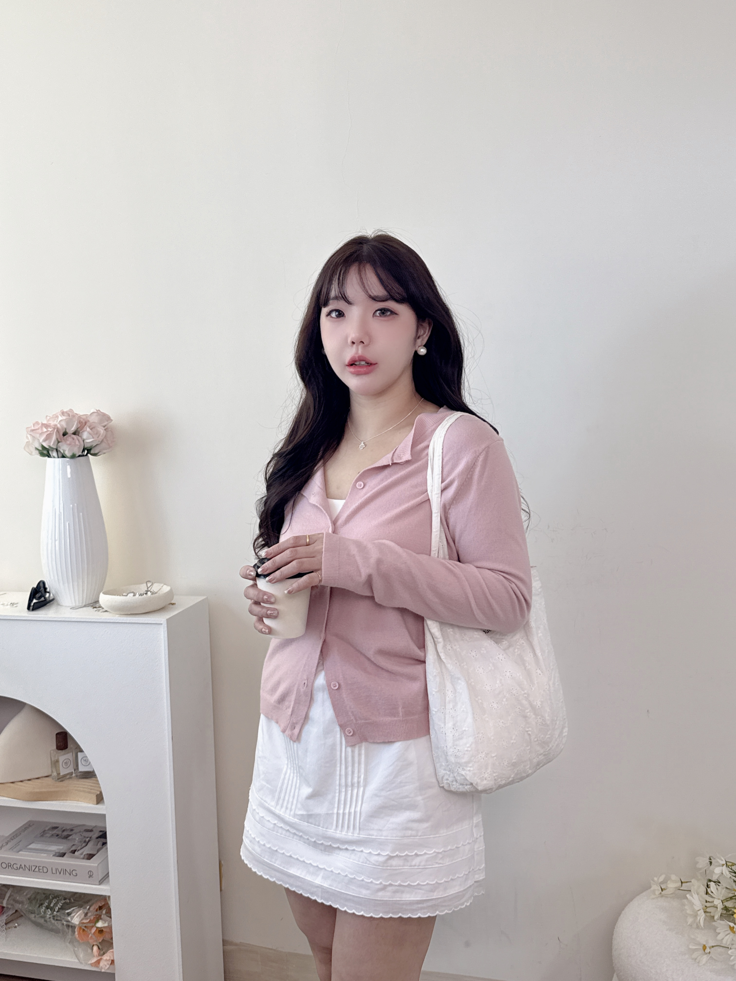 芭蕾少女棉質花邊小白裙