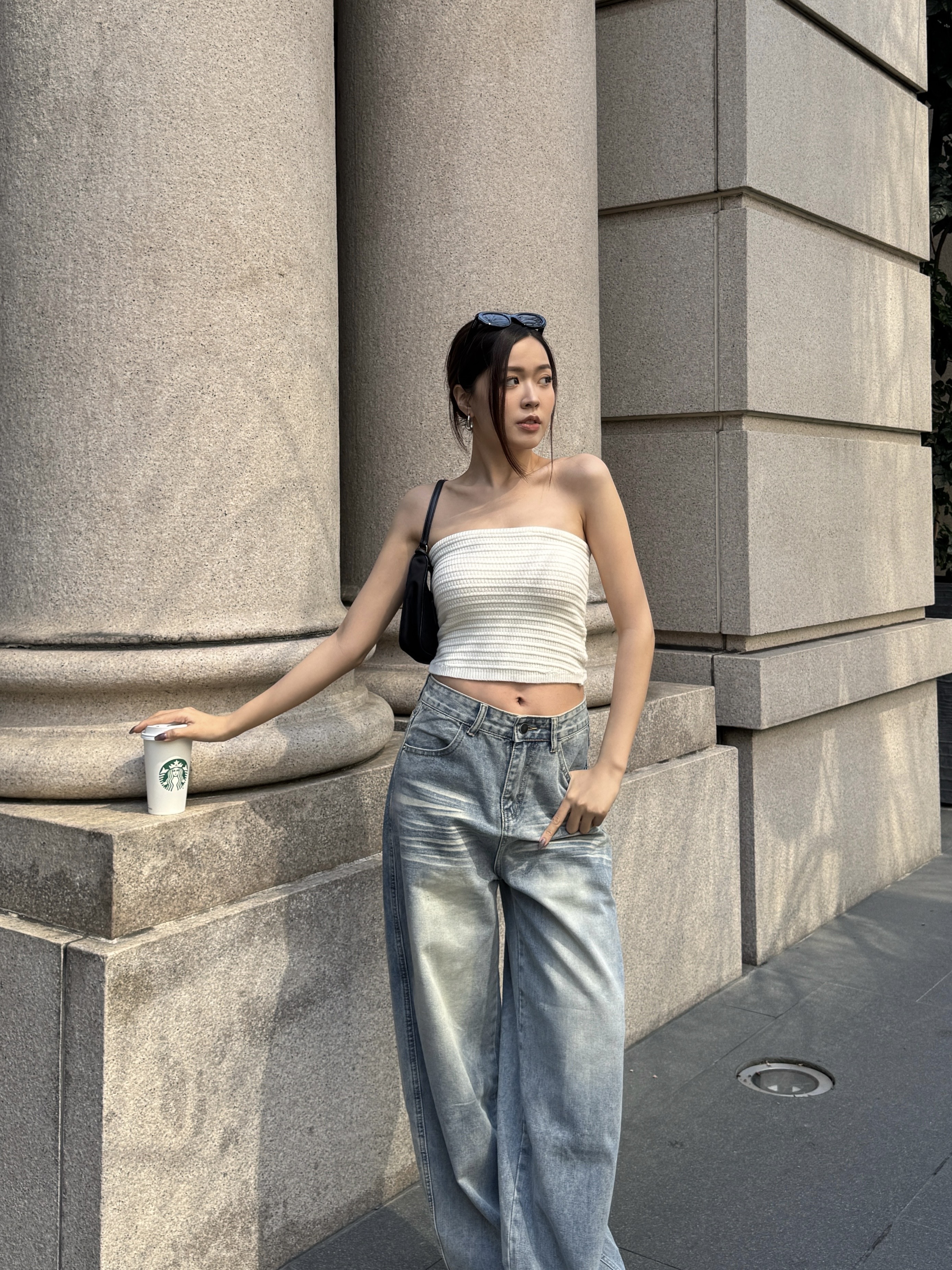 立體織紋平口上衣(2色)