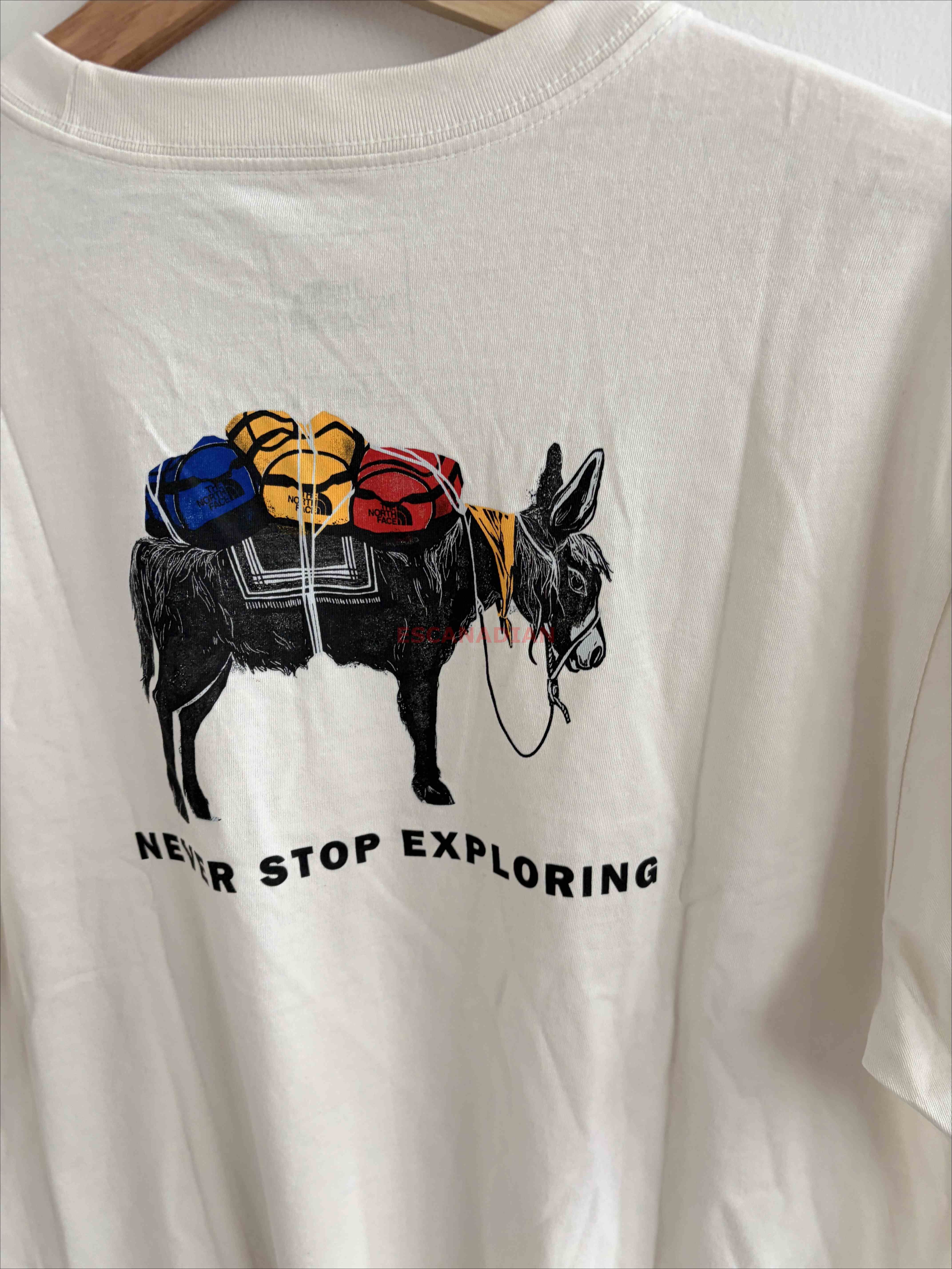 THE NORTH FACE 男大人 正反圖案 短TEE (前小後大圖案)