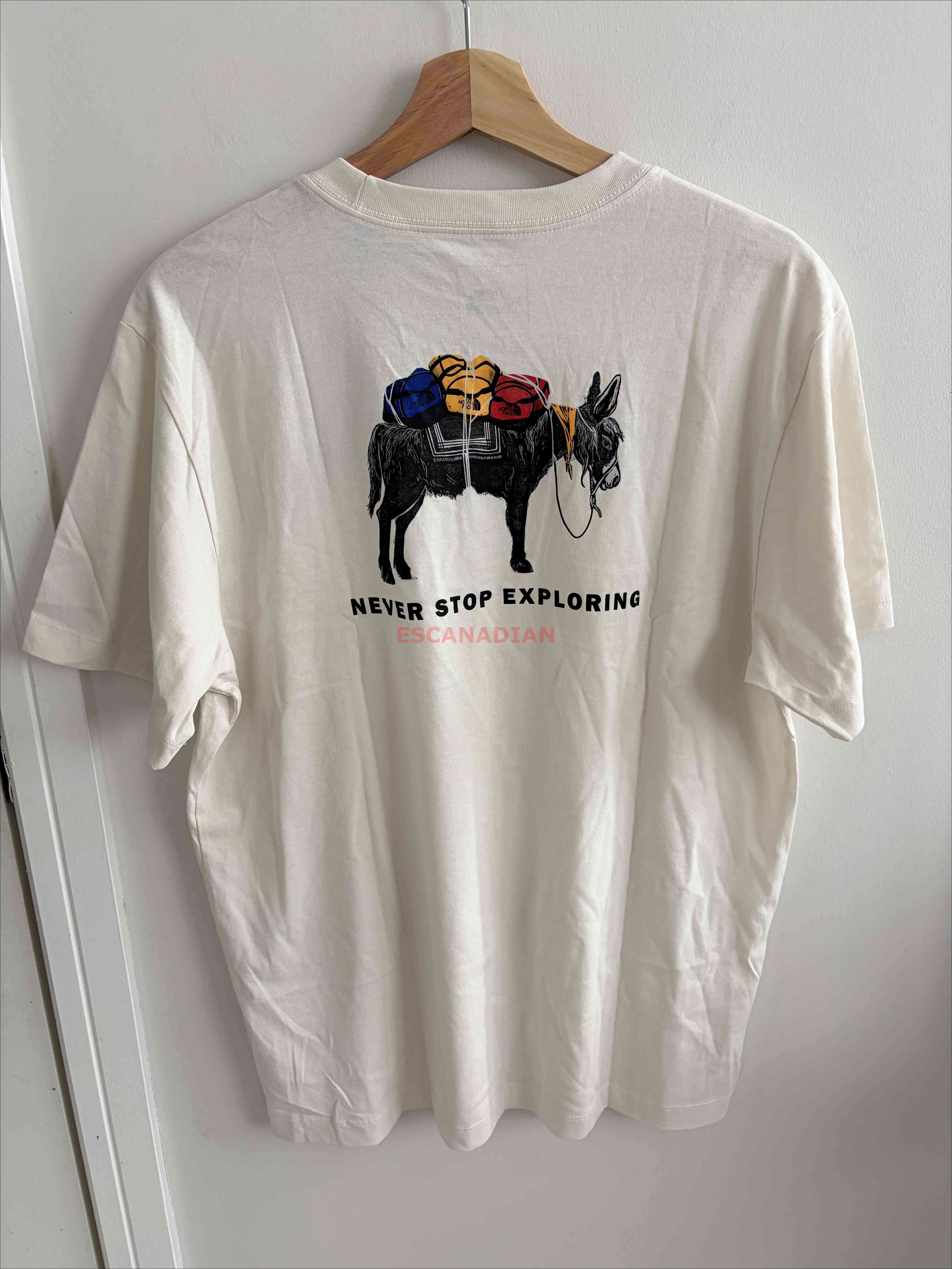 THE NORTH FACE 男大人 正反圖案 短TEE (前小後大圖案)