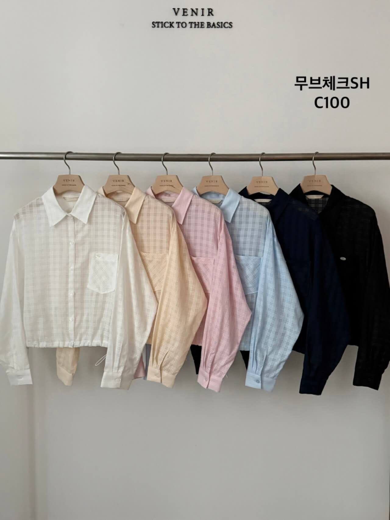 VR6074 田園春天格仔防曬恤衫