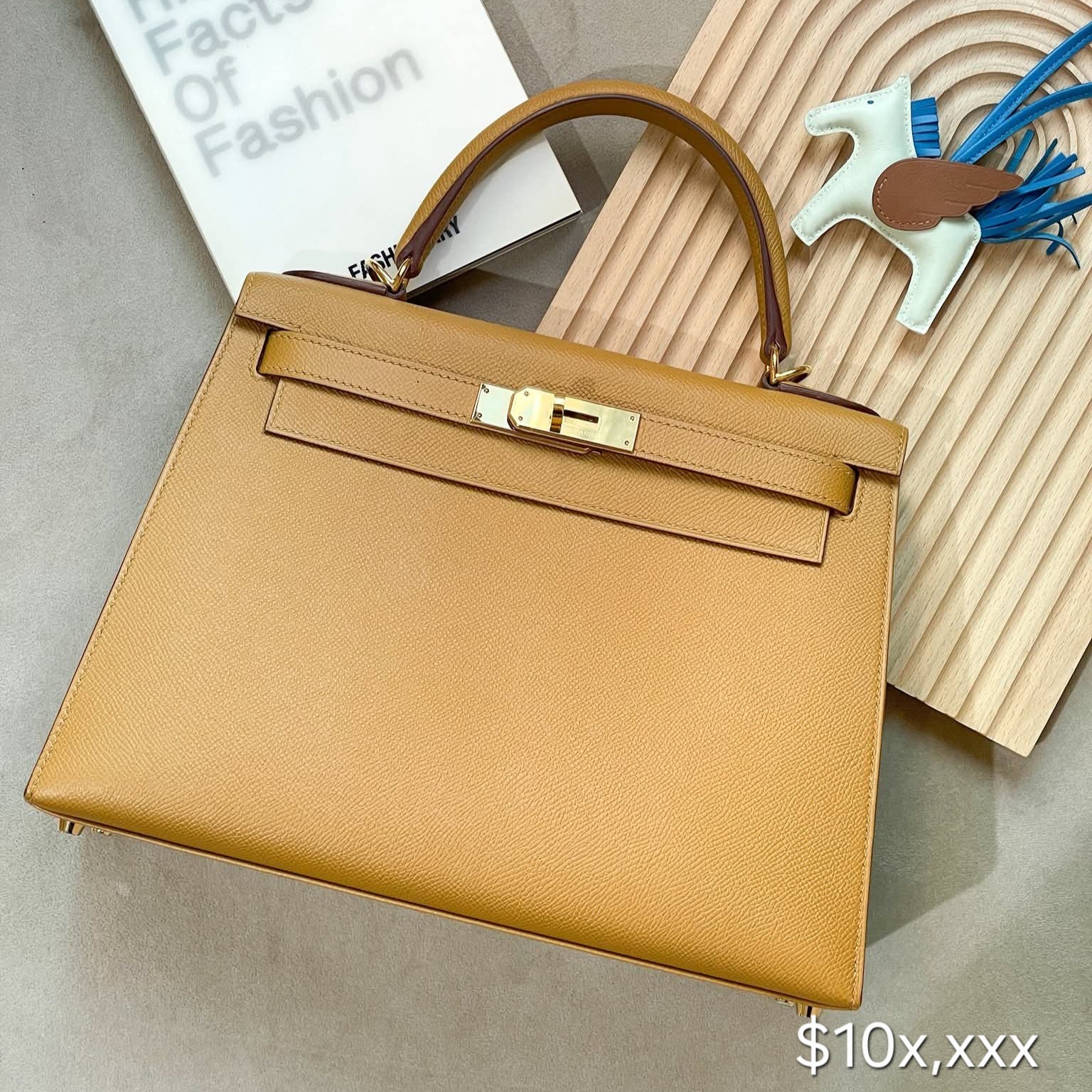 Preloved Hermès Kelly 28 Epsom Leather Sesame GHW  HK$10x,xxx  (HK$2,000 即時落訂)