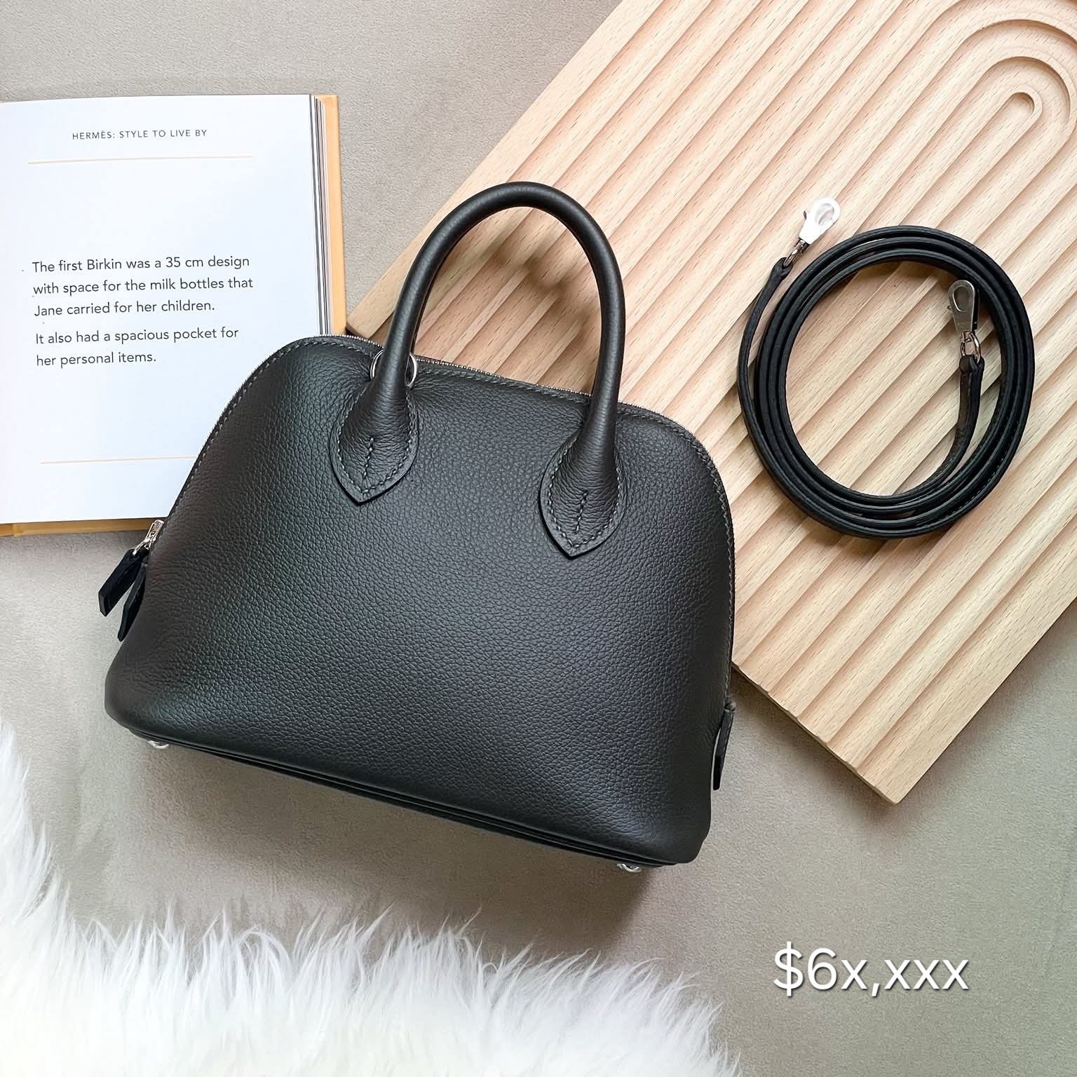 Hermès Bolide Mini Evercolor Leather  Vert Bronze PHW HK$6x,xxx (HK$2,000 即時落訂)