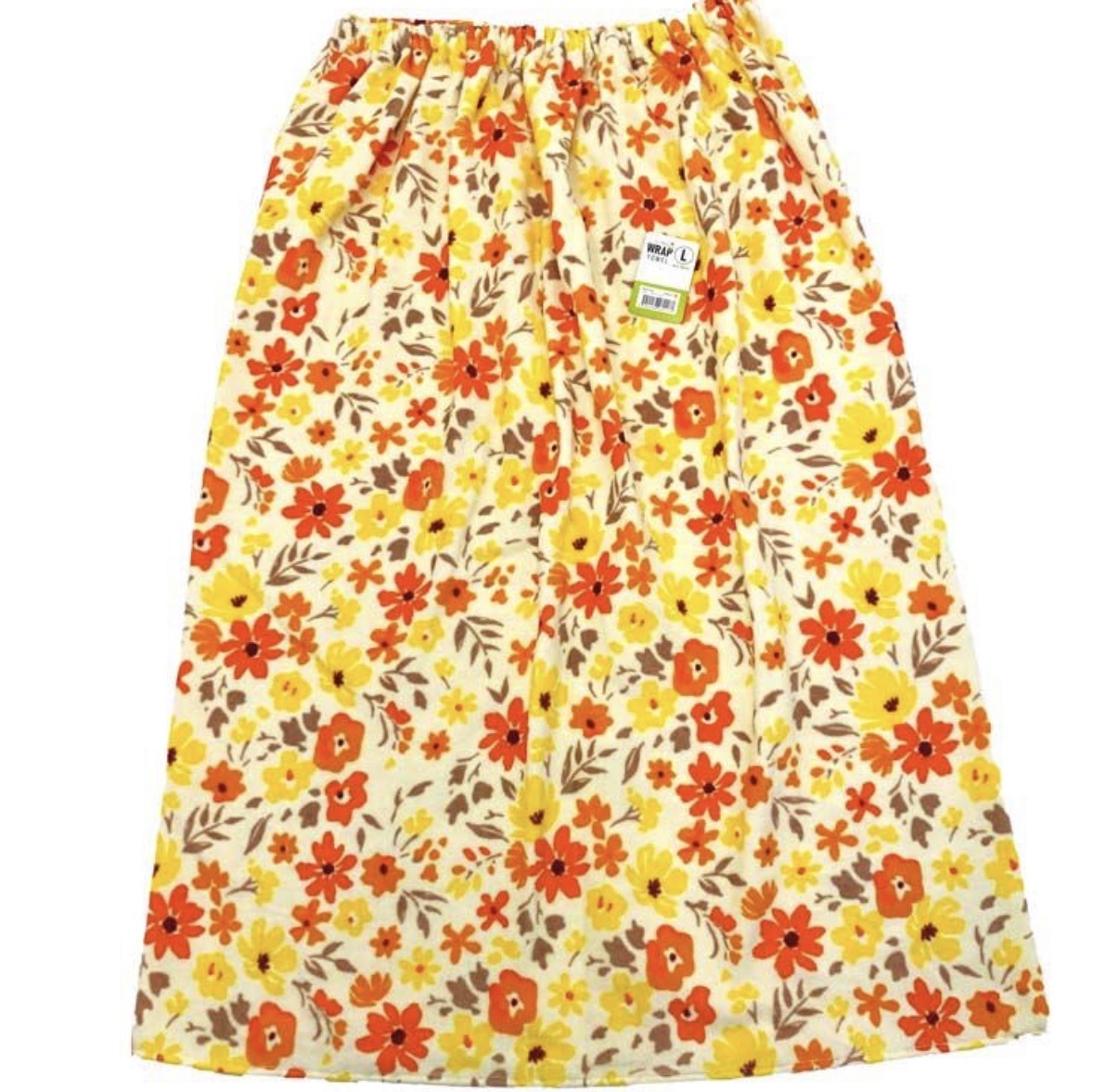 JP 花花密集式浴裙 橙黃色 80cm 0177