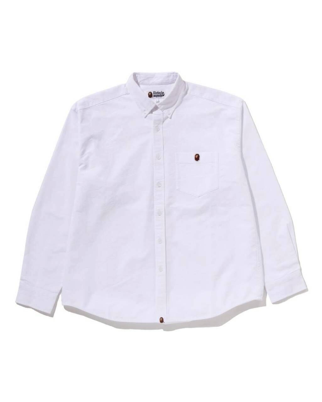 【BAPE男生】0314 發售 寬版ONE POINT LINE CAMO JACQUARD OXFORD LS SHIRT