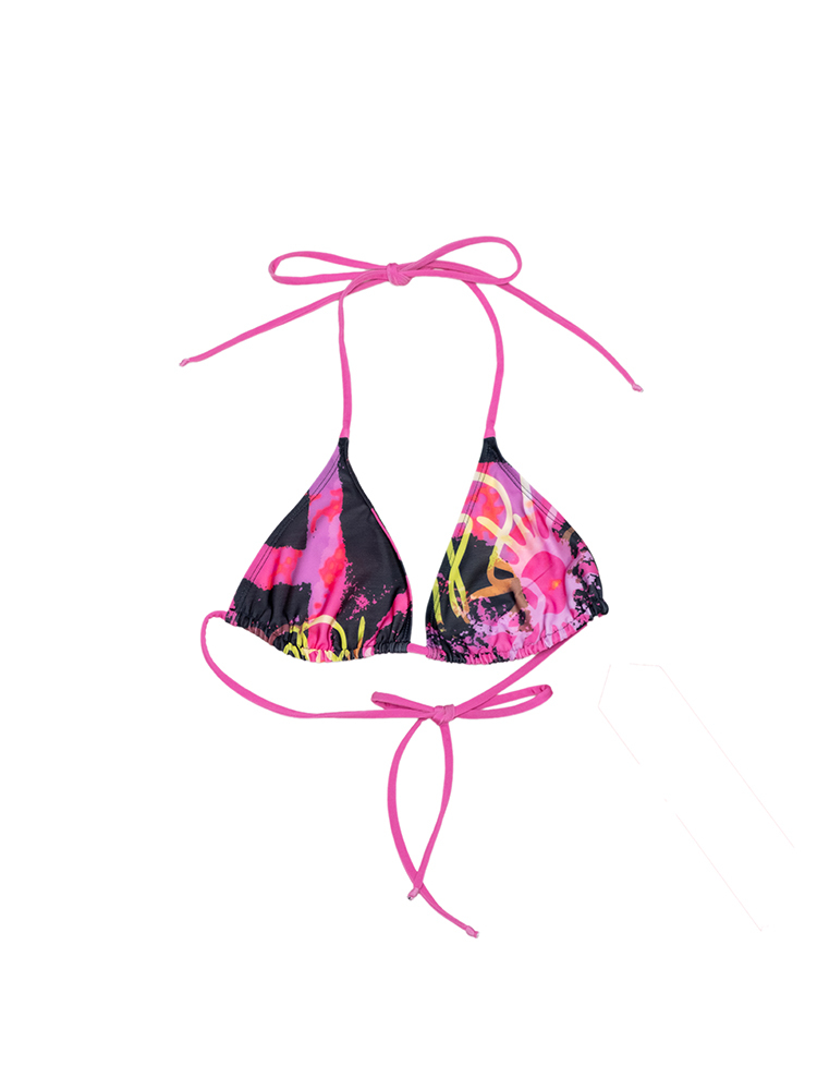 Halter String Triangle Bikini Top