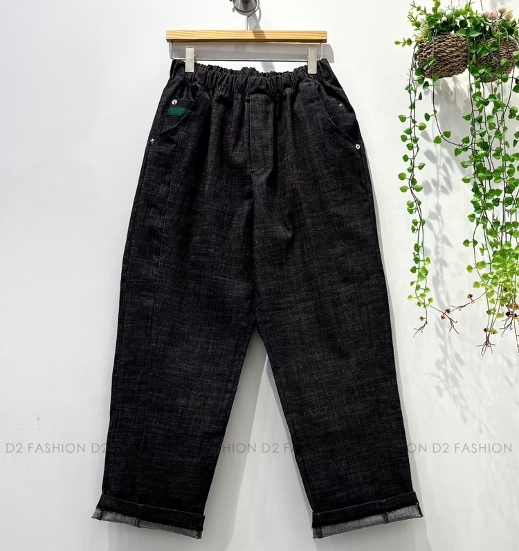 Pocket拼織帶原色褲 #6641