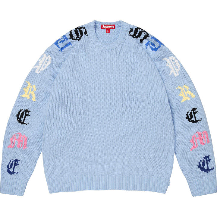 【Supreme】0314 WEEK 3 發售Old English Sleeves Sweater