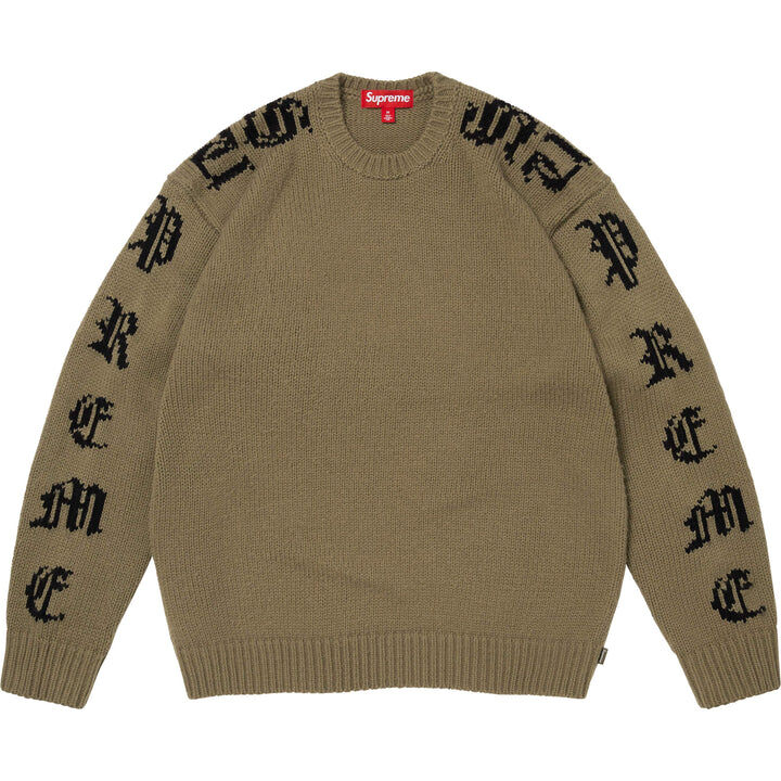 【Supreme】0314 WEEK 3 發售Old English Sleeves Sweater