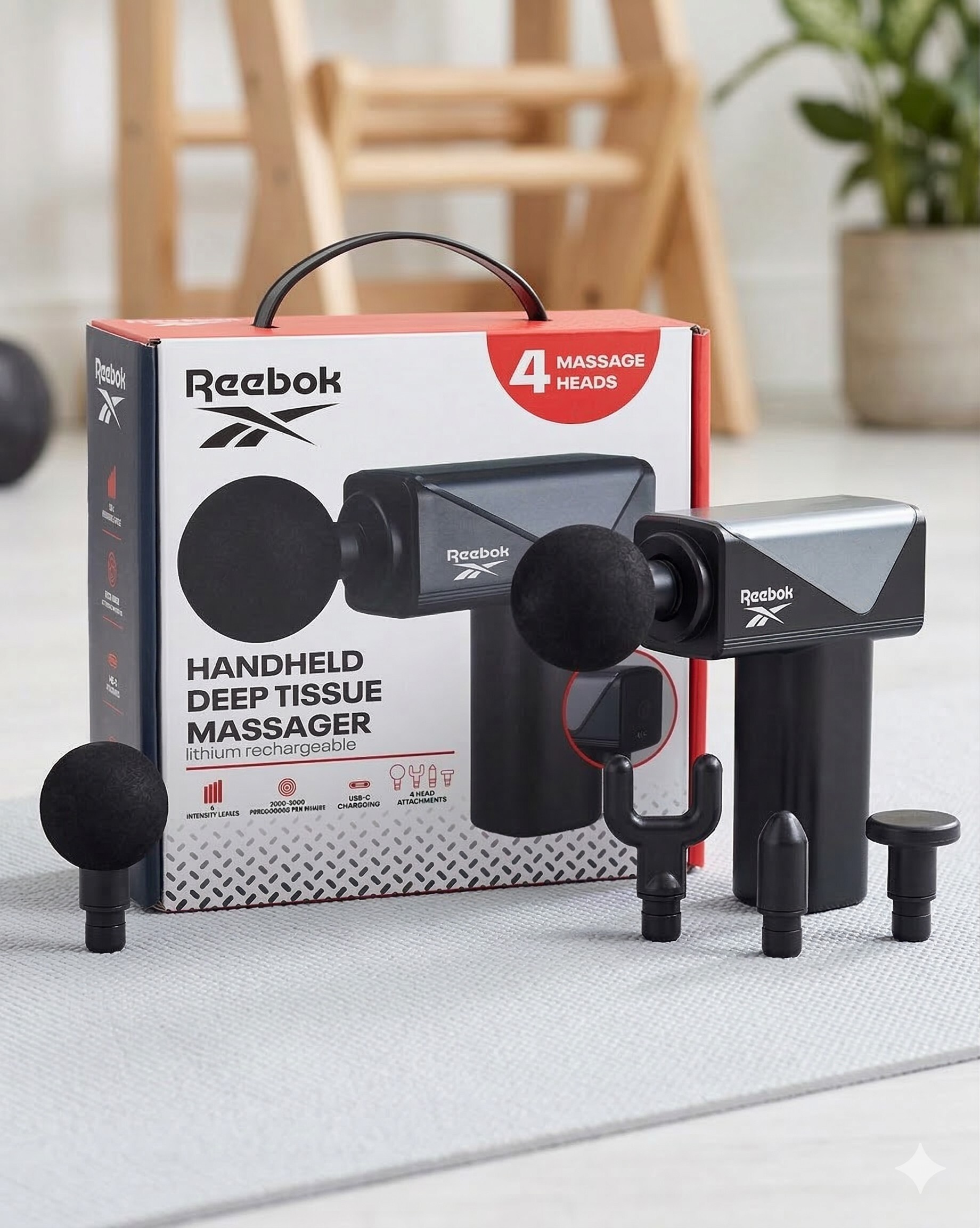 【預購】REEBOK H031217 專業無線筋膜按摩槍