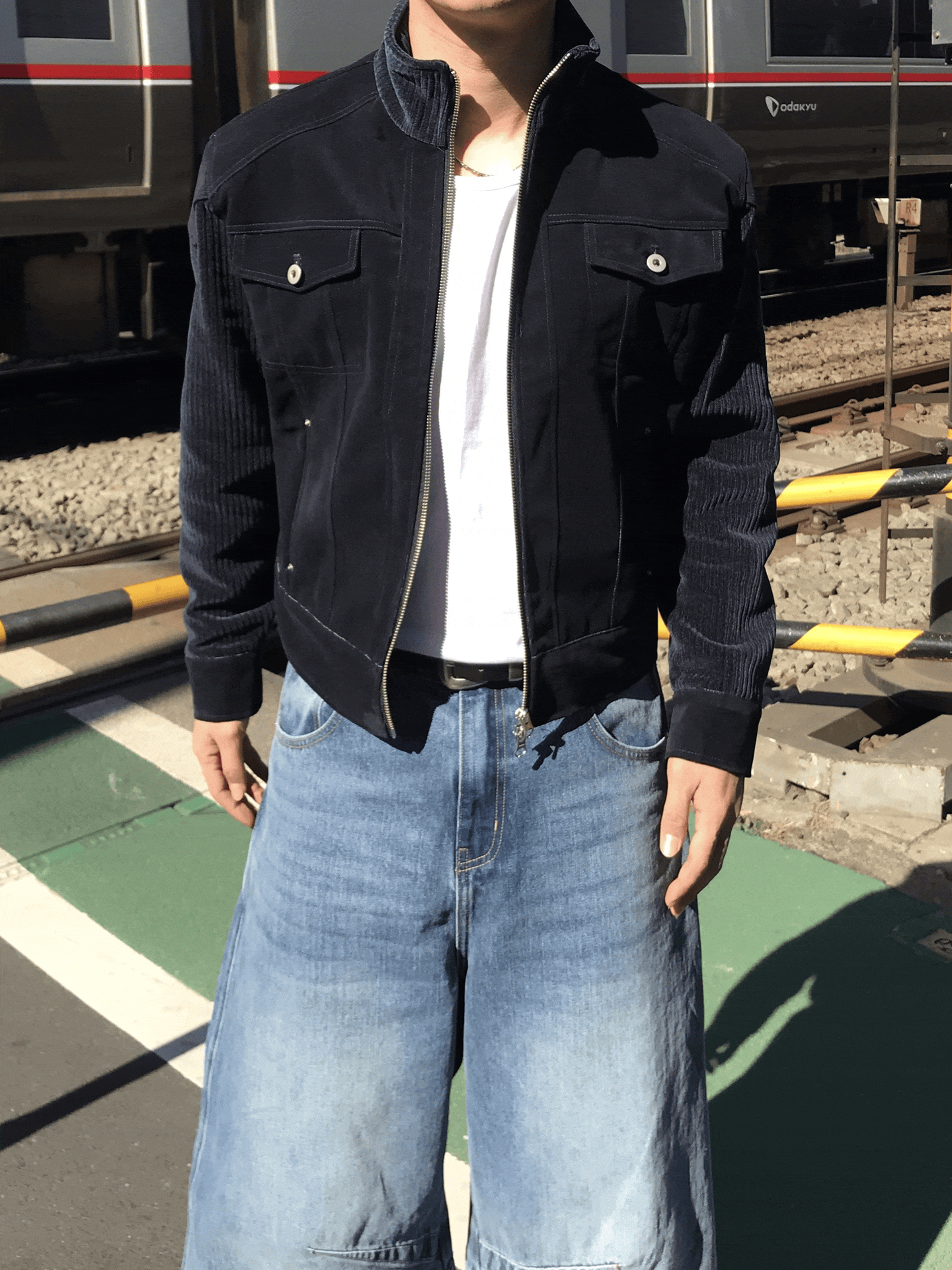 天鵝絨卡車司機夾克