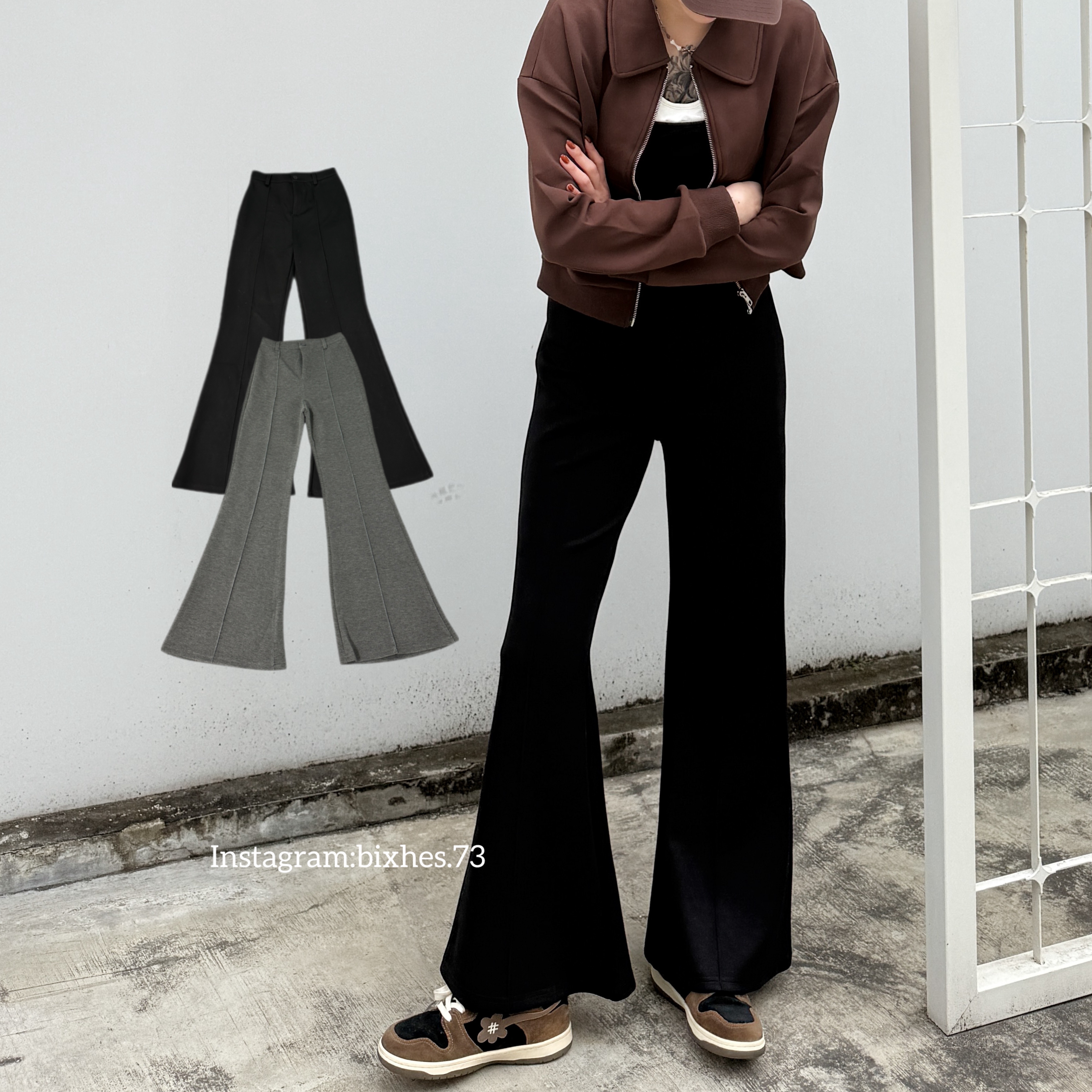 太空棉中線喇叭褲(E00084)