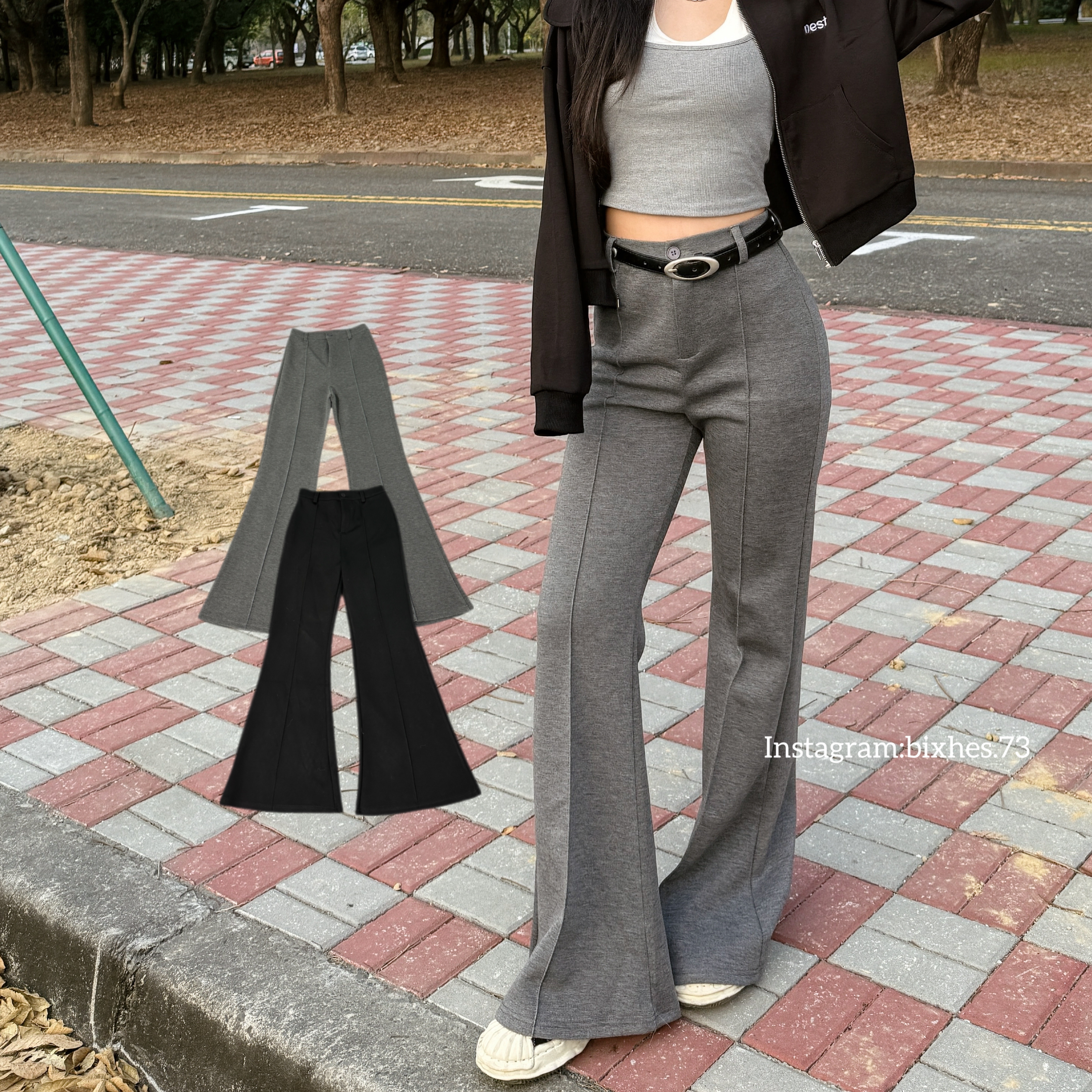 太空棉中線喇叭褲(E00084)