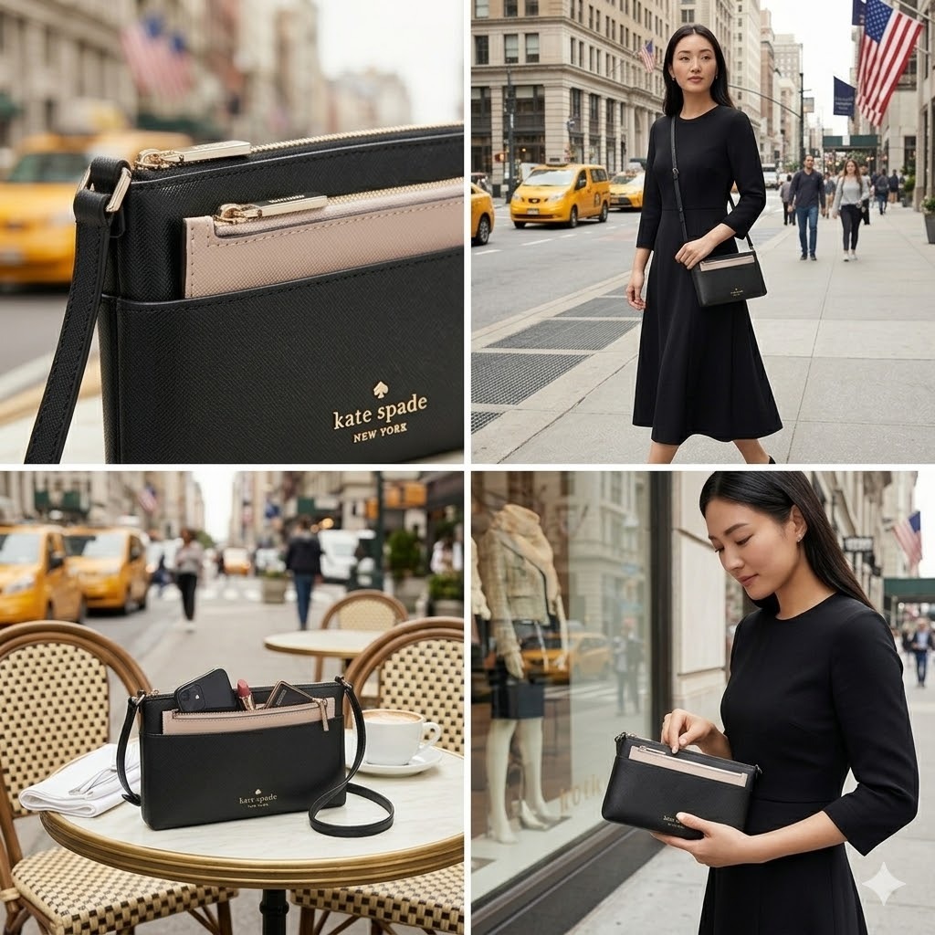 【預購】Kate Spade New York H031250 斜背包（配可拆式小袋）