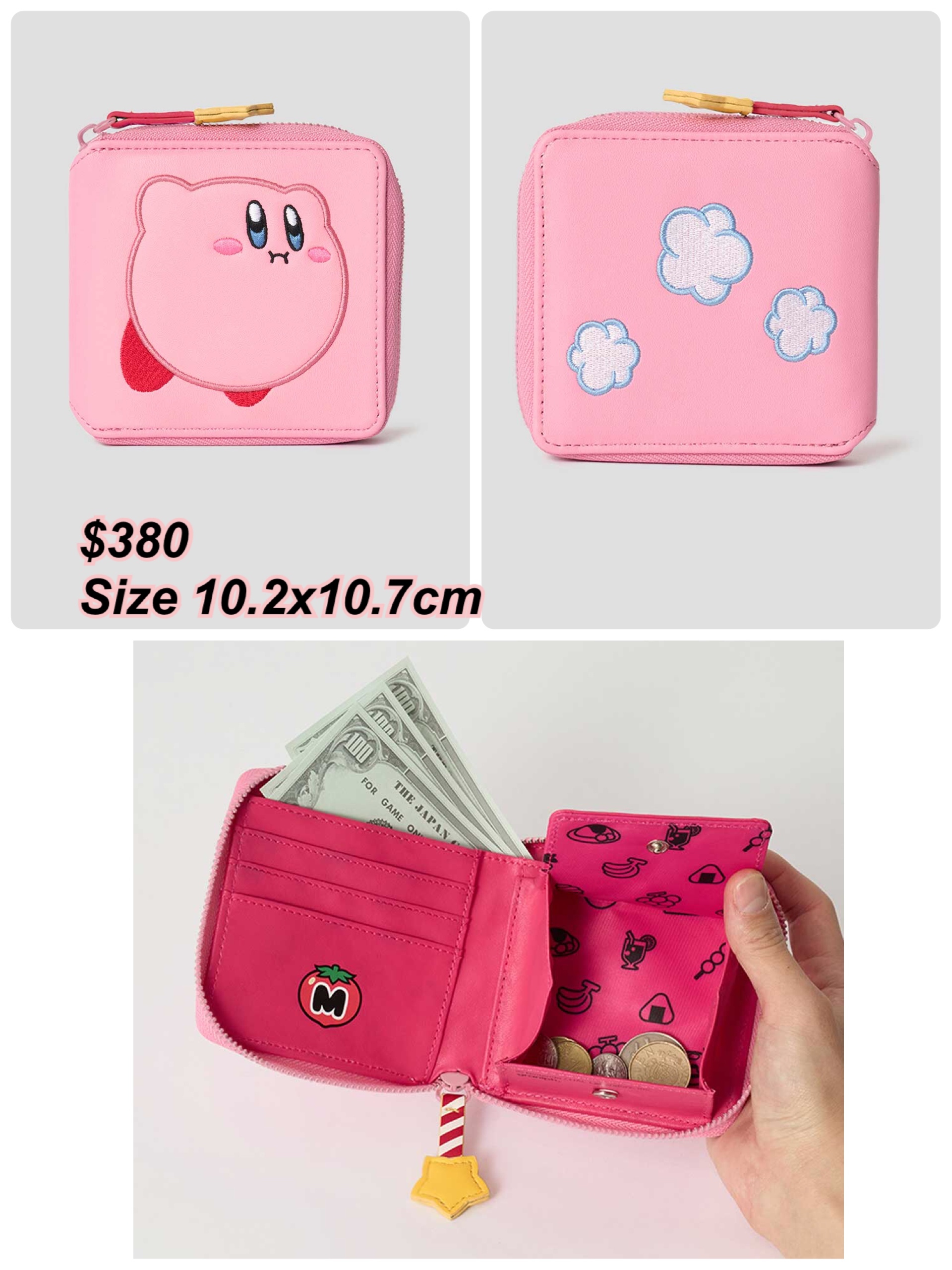 260313 [預約商品］Graniph x 星之卡比粉紅色短銀包