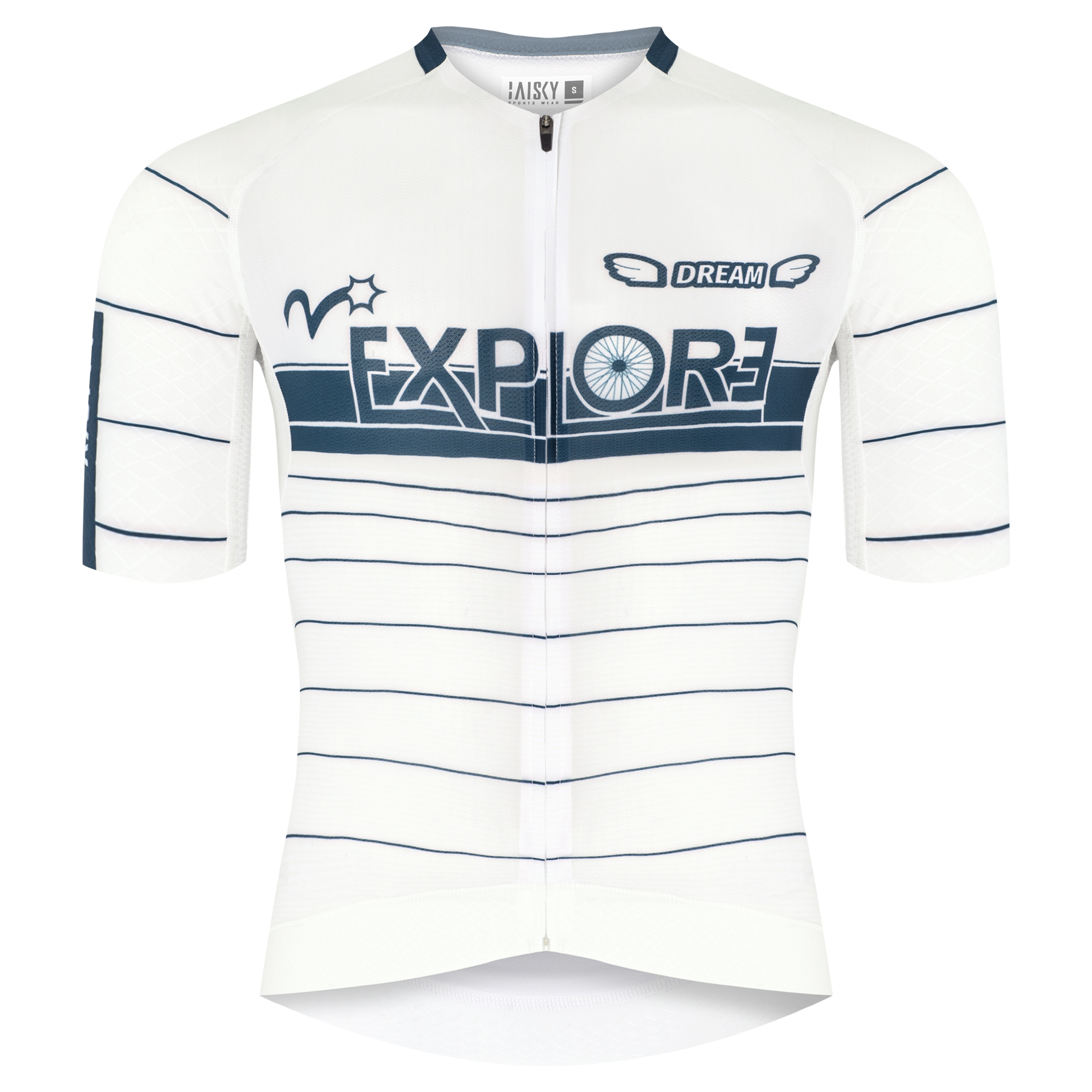 男款空力短車衣 探索 白