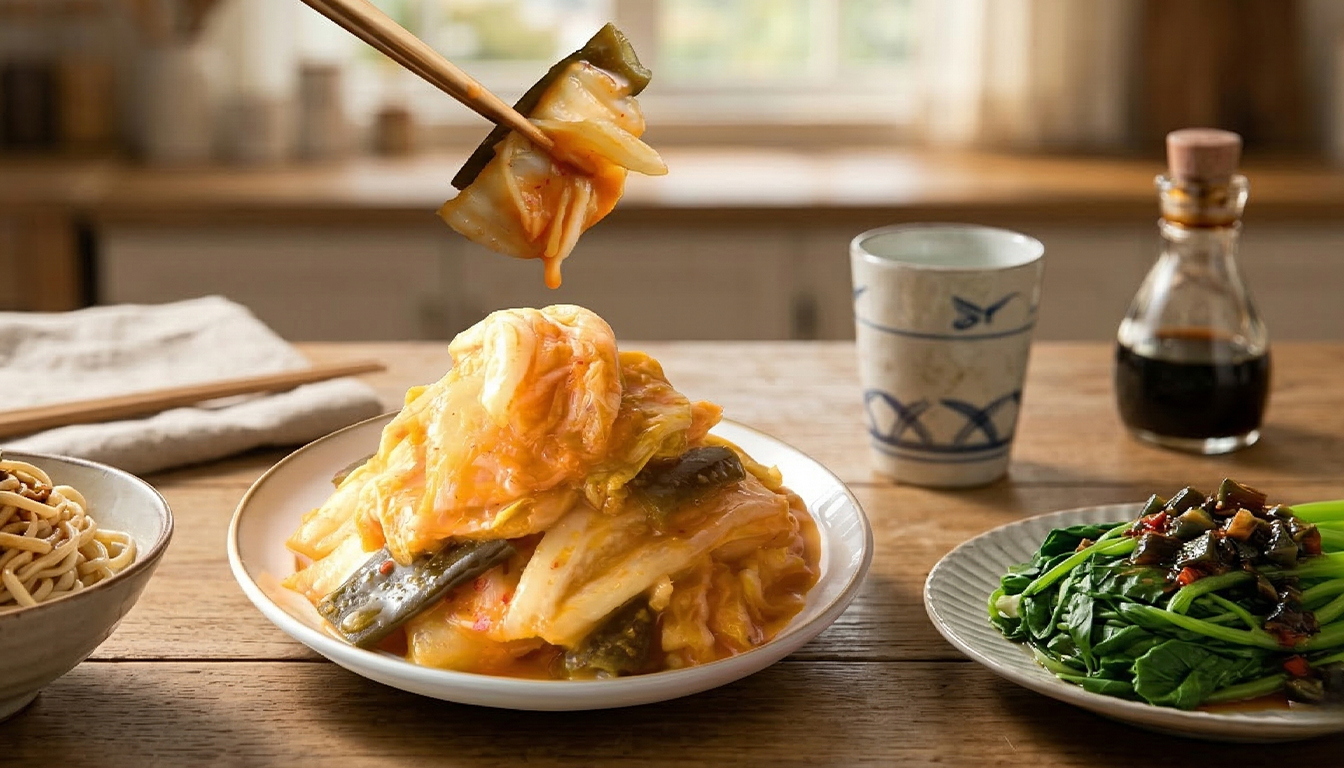 協發行剝椒催淚泡菜開箱特寫-剝皮辣椒與大白菜比例