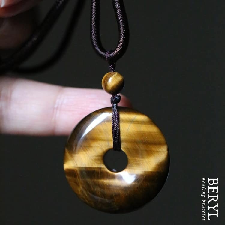 頂級南非金黃虎眼平安扣