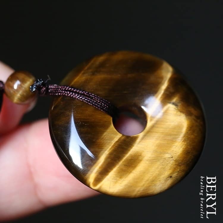 頂級南非金黃虎眼平安扣