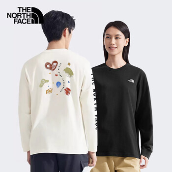 The North Face - 男裝 HEAVYWEIGHT V-DAY 寬鬆長袖圖案T恤 NF0A8GW2