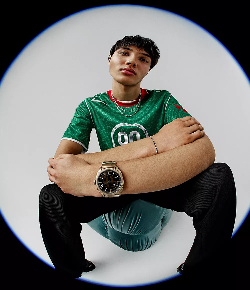 Big Tic Machine 金色不鏽鋼錶帶手錶 41MM FS6157