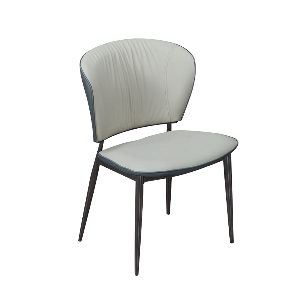 柏蒂家居-波莉雙色皮革餐椅/休閒洽談椅-四入組合