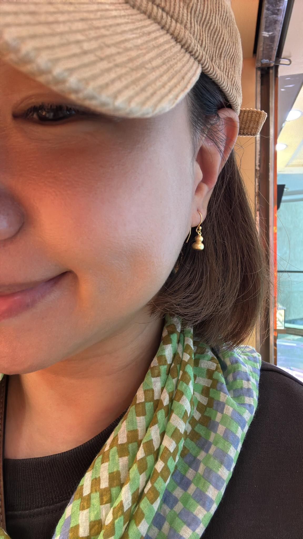 福祿金葫蘆純銀耳環