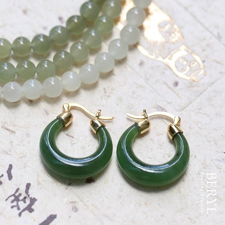 烏蘭海碧玉耳環