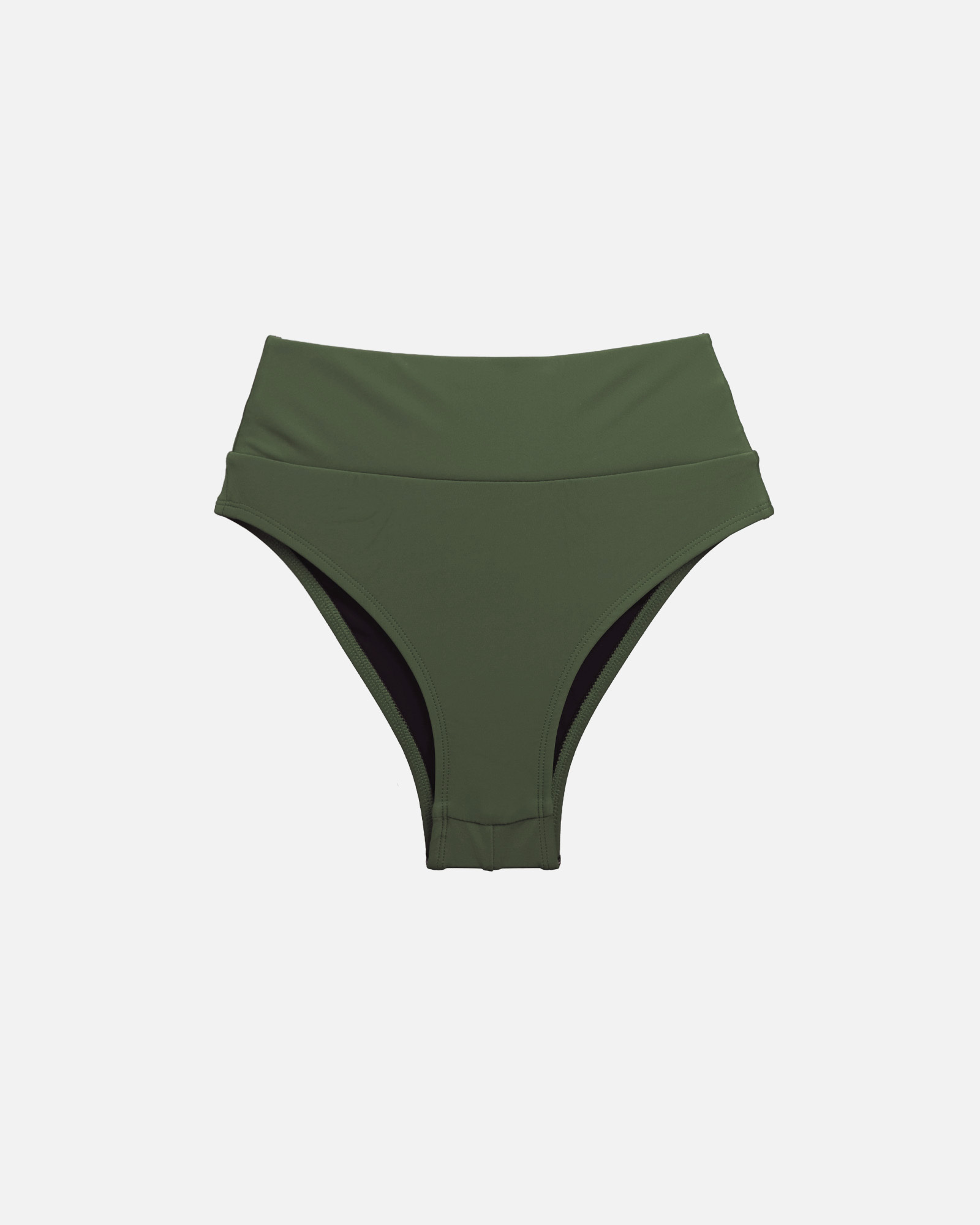 【橄欖綠】HWm 高腰蜜挖臀泳褲