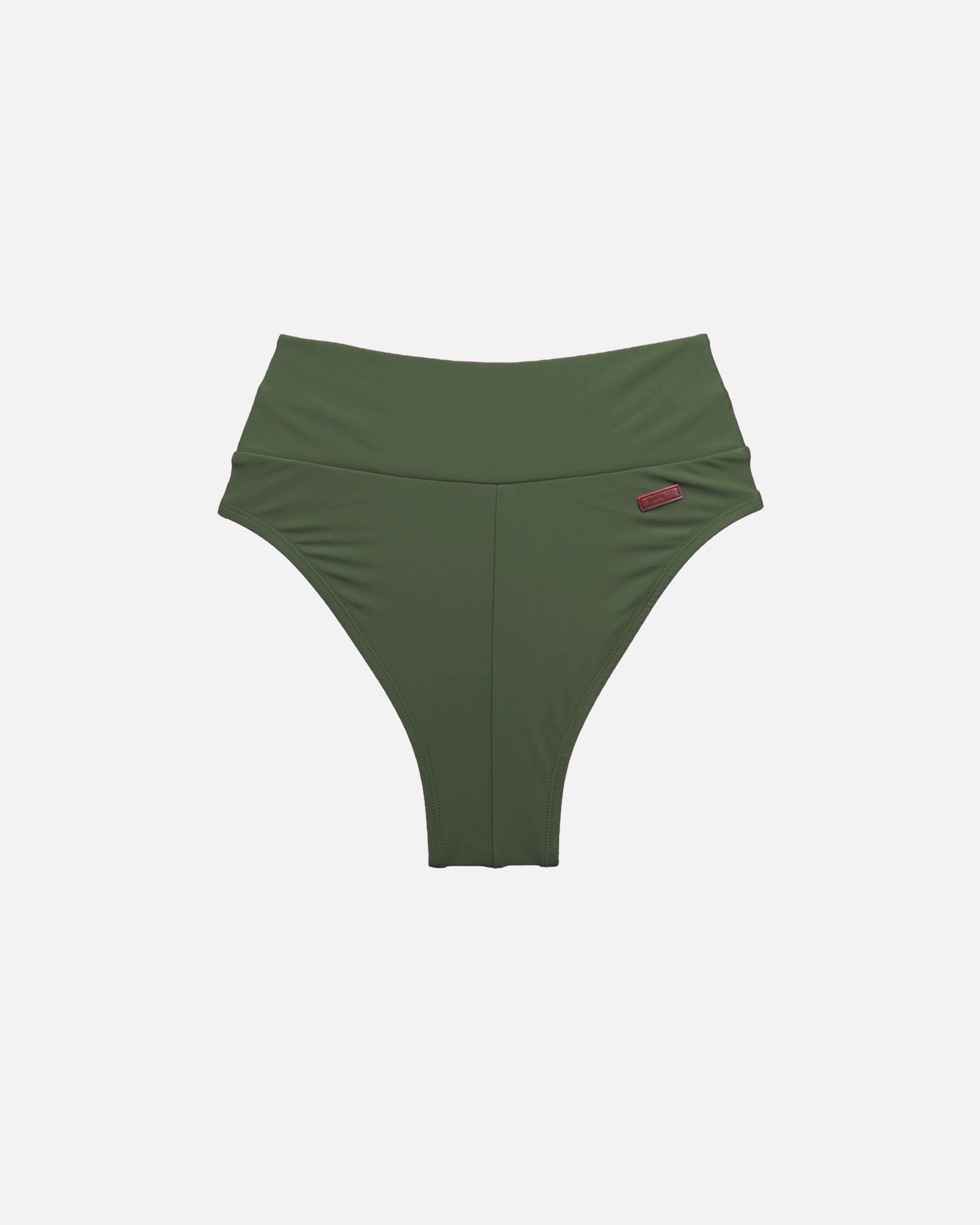 【橄欖綠】HWm 高腰蜜挖臀泳褲