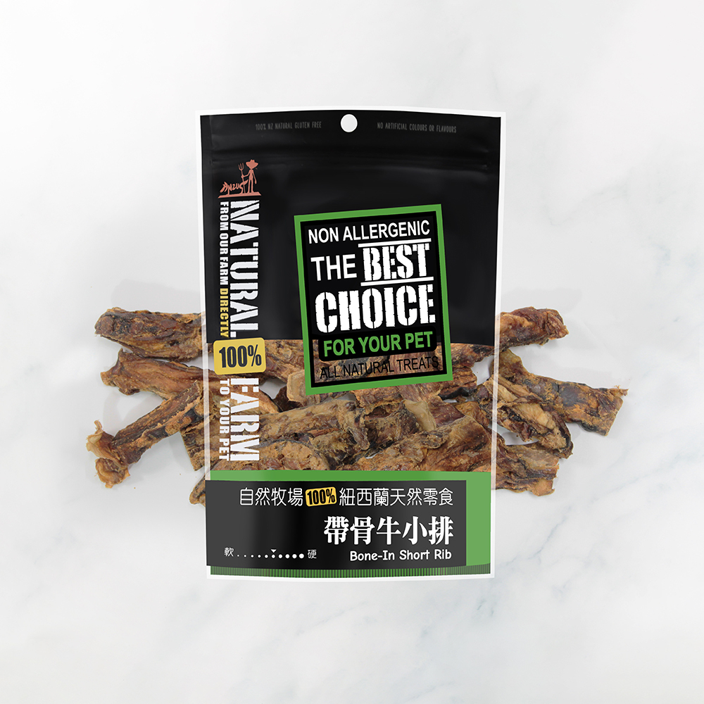 天然寵物零食．帶骨牛小排