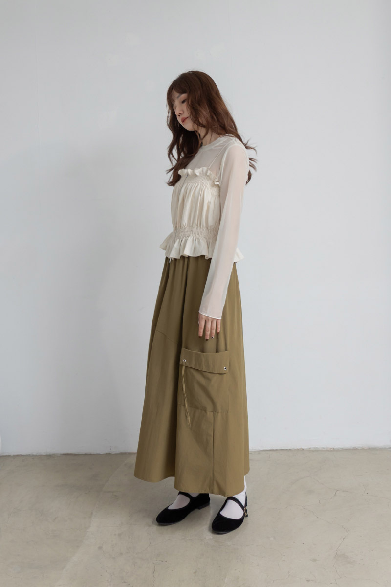 立體抓皺拉鍊背心套組