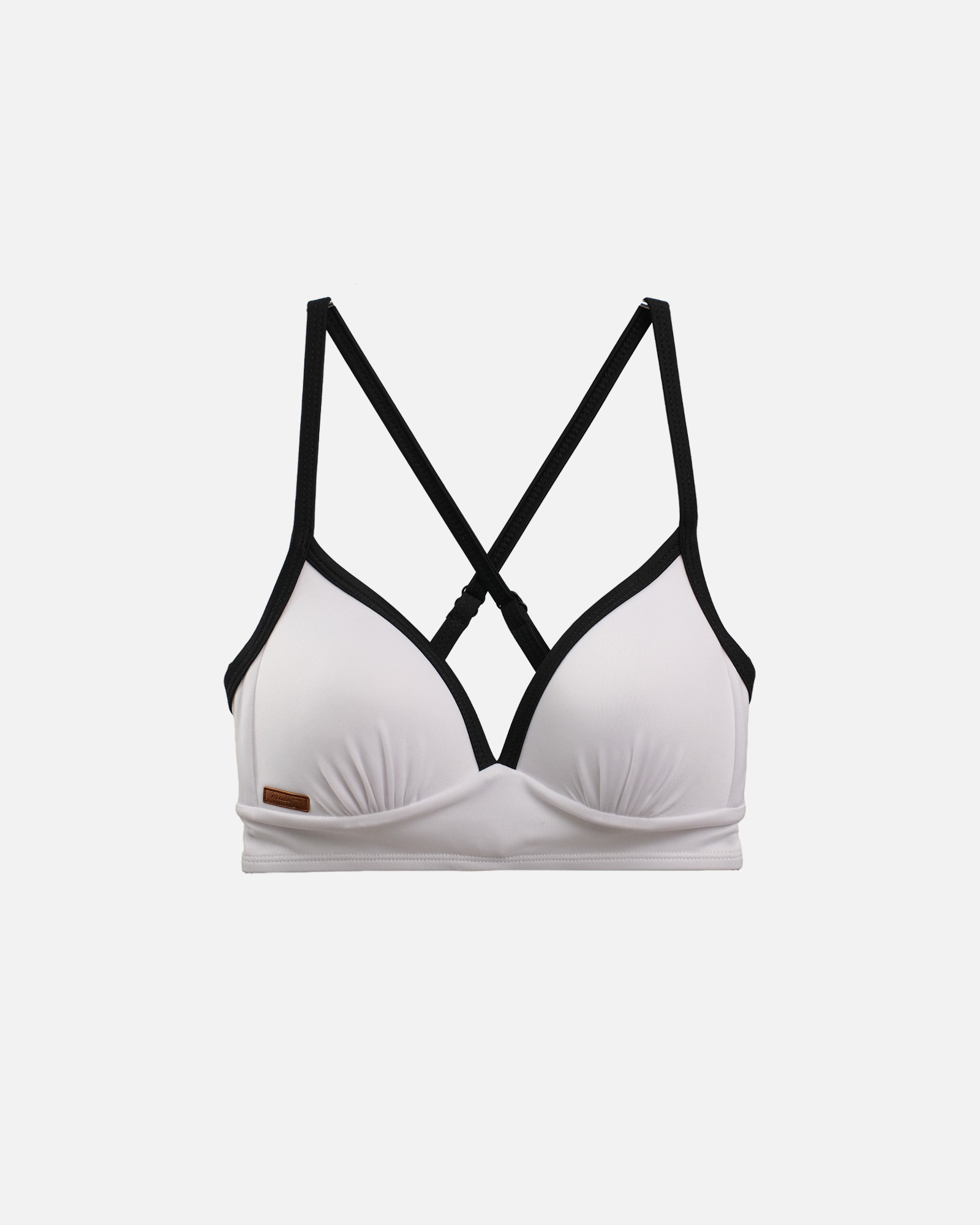 【純真素白x素黑邊】Ulva2 馬甲美胸可調式背勾上衣