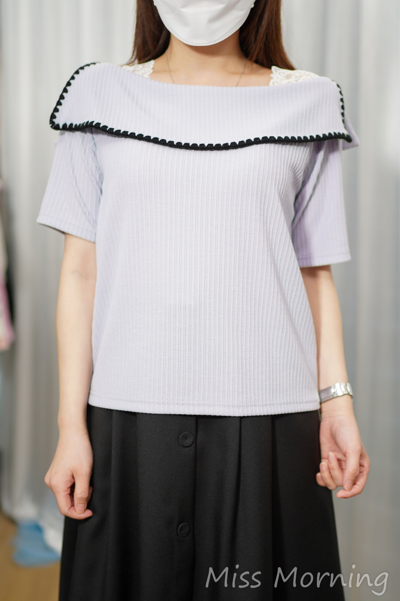 拼lace軟熟棉上衣(15098)