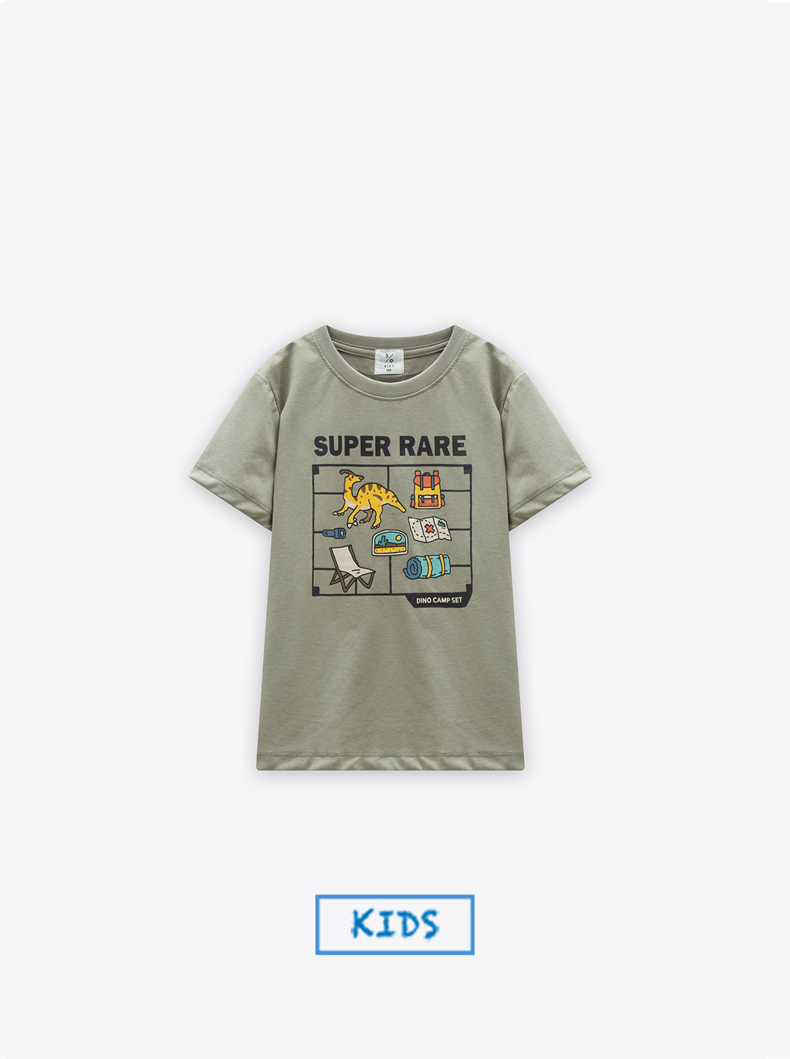 超稀有恐龍模型印花短T【童裝】【親子款】
