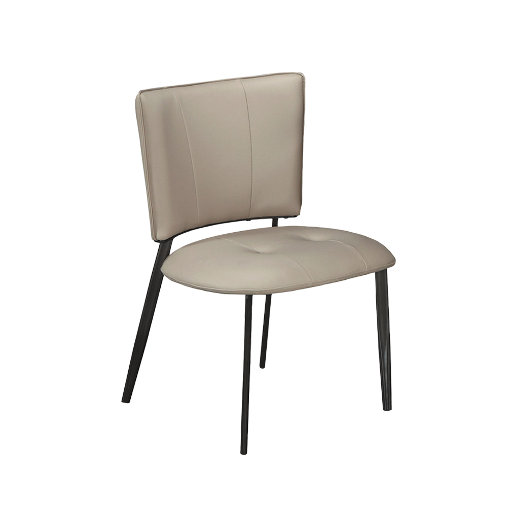 柏蒂家居-達立皮革餐椅/休閒洽談椅/單椅(兩色可選-綠色/卡其色)