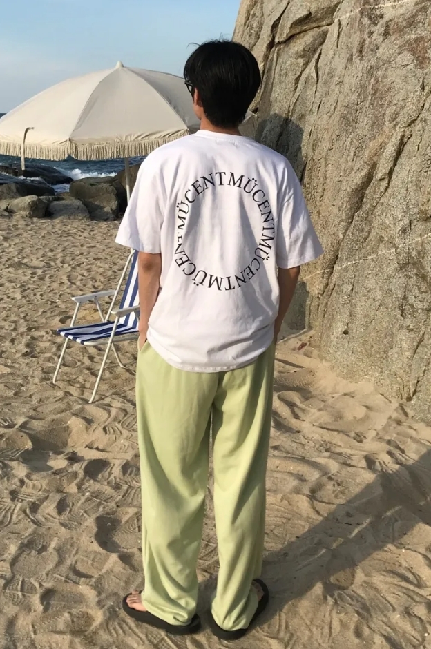 （現貨）韓牌 MUCENT BACK ROUND LOGO 圓形logo 短T P00000IH/P00000HA