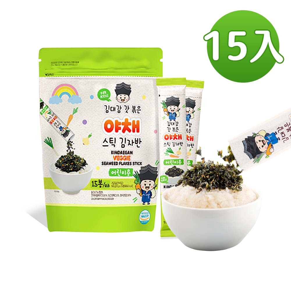 【BK SHOP】兒童海苔酥蔬菜味(隨手包)10G*15