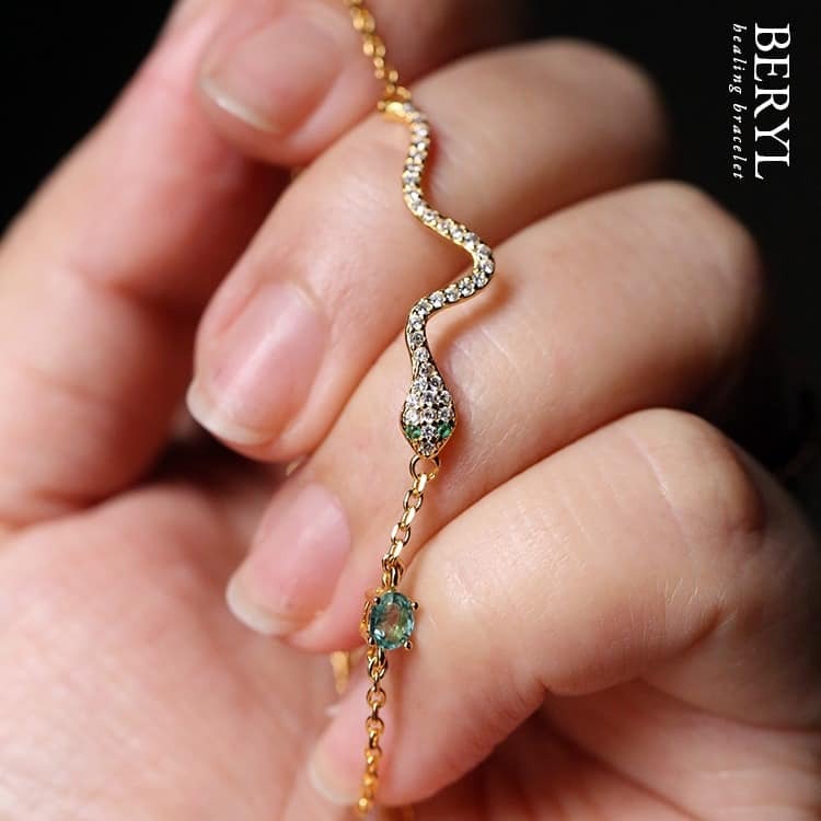 小價位彩寶精品，天然贊比亞祖母綠銀蛇手鍊