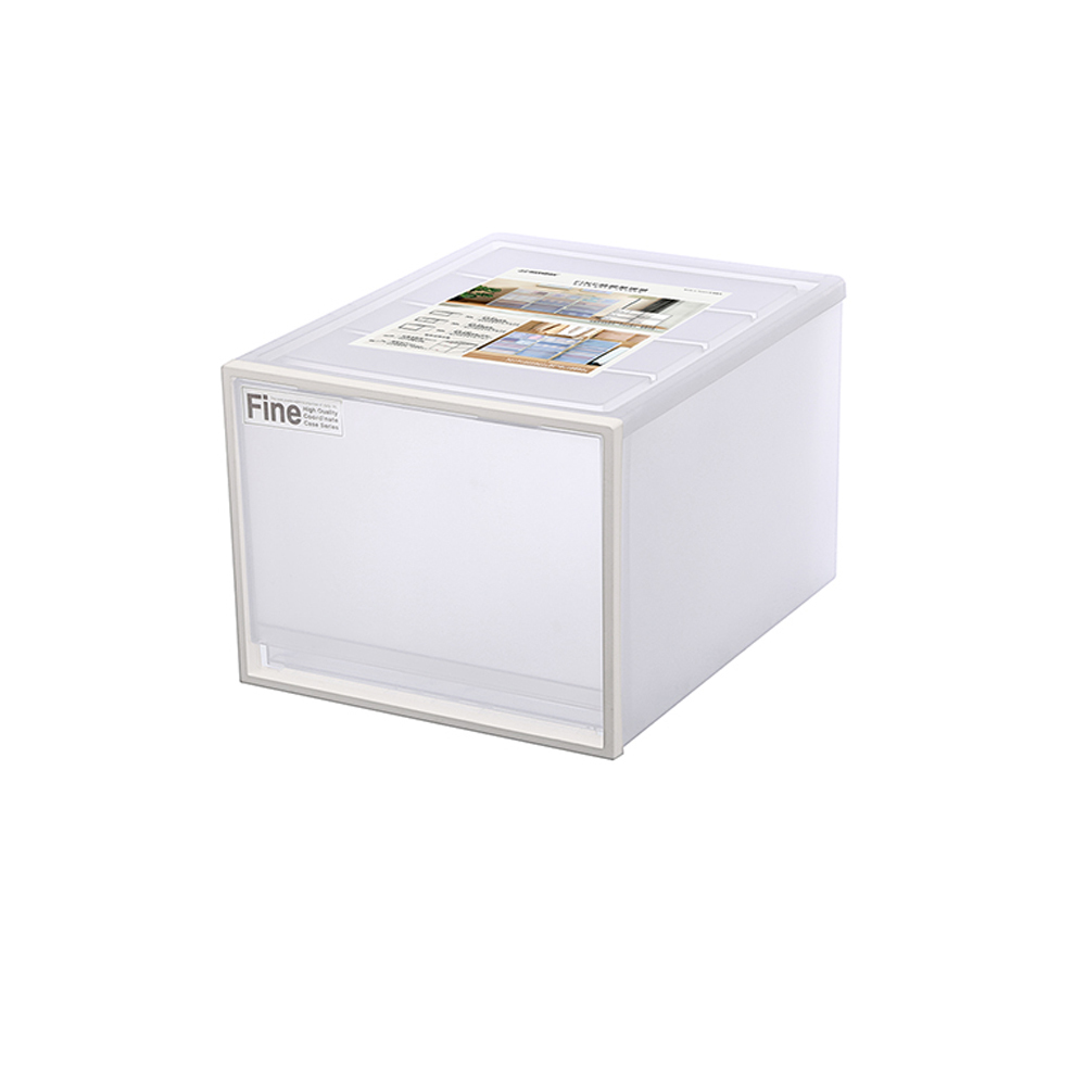 《真心良品》KEYWAY聯府  FINE單抽屜整理箱/透明抽屜置物箱深型50L-1入  CK109
