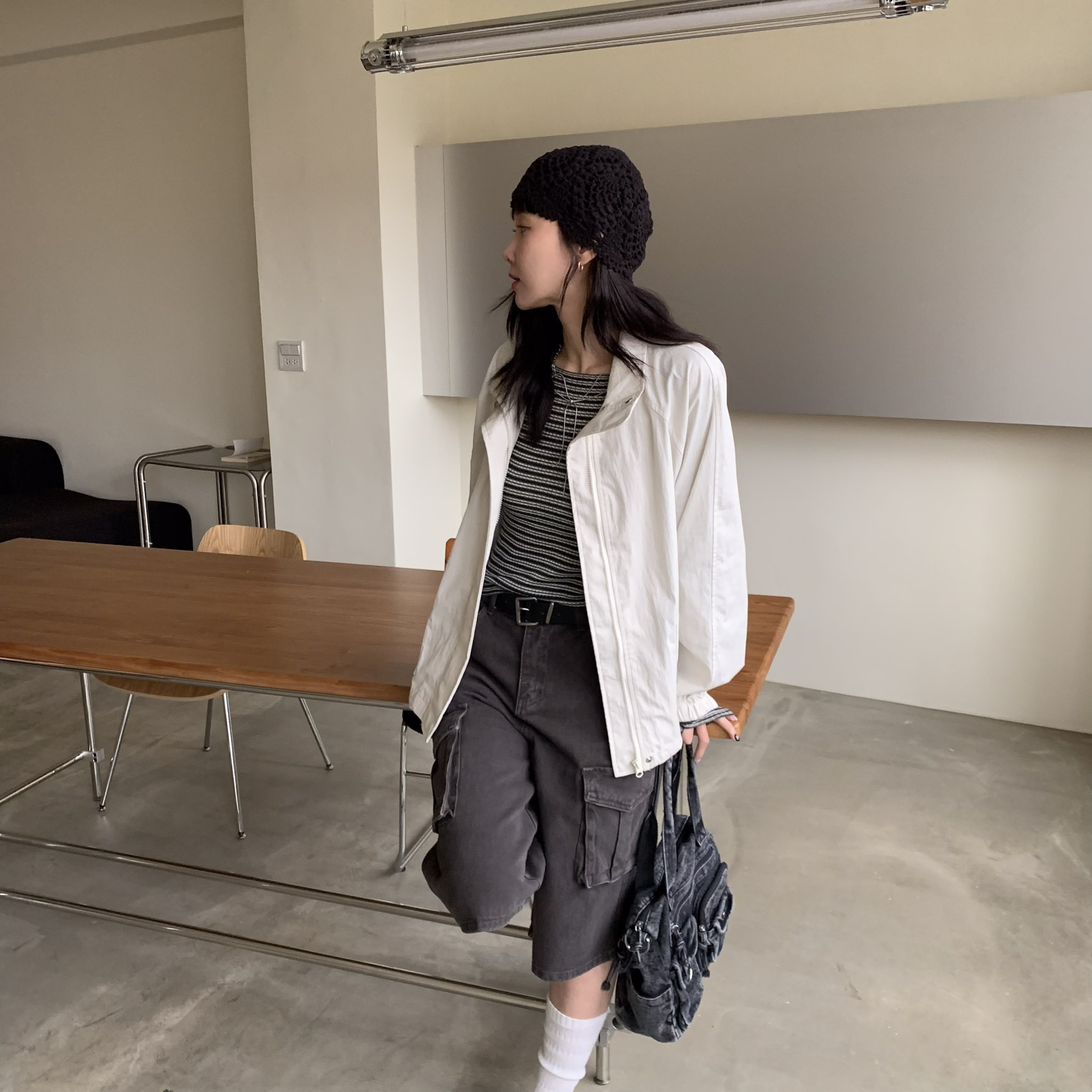 ISA_隨手一穿都好看! 簡約率性立領拉鍊外套_63020